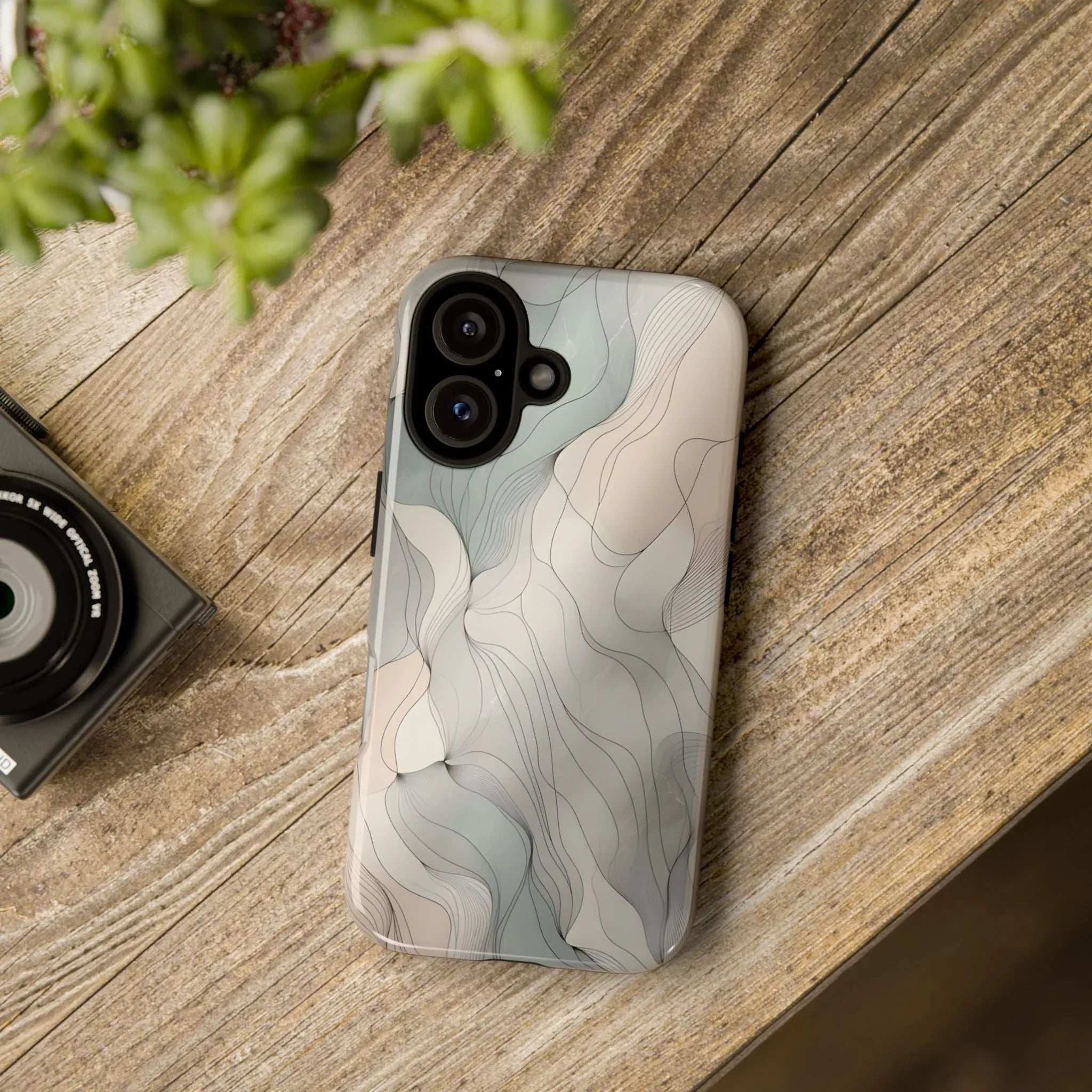 Pastel Wave Phone Case – Minimalist Design for iPhone & Pixel - KARARMDESIGN