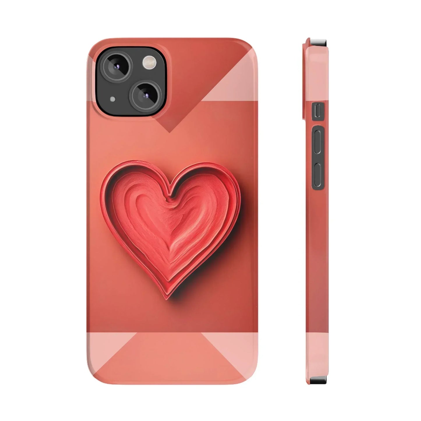 Heart Design Phone Case for iPhone X to 16 Series - KarArmDesign