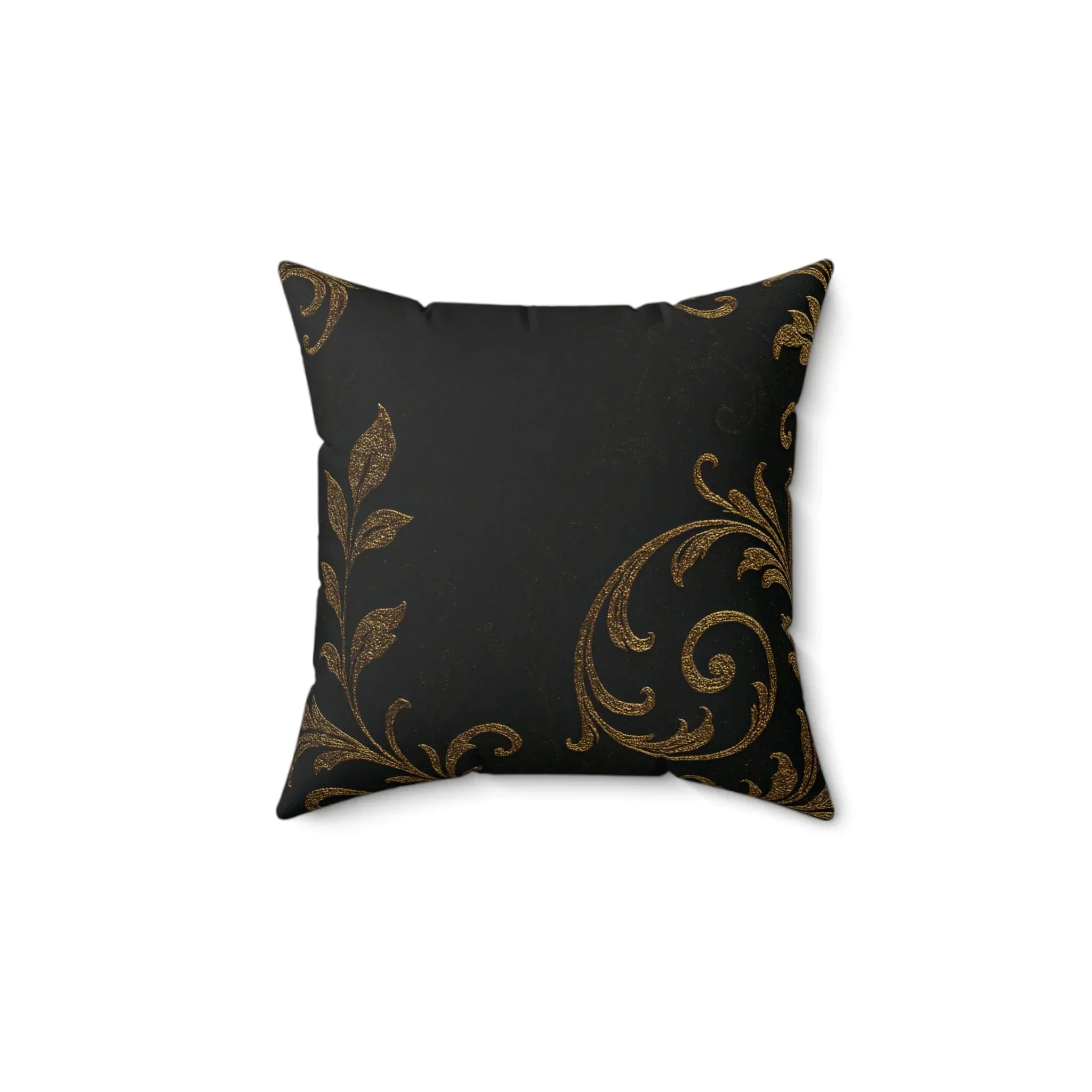 Midnight Bloom Faux Suede Square Pillow - KARARMDESIGN