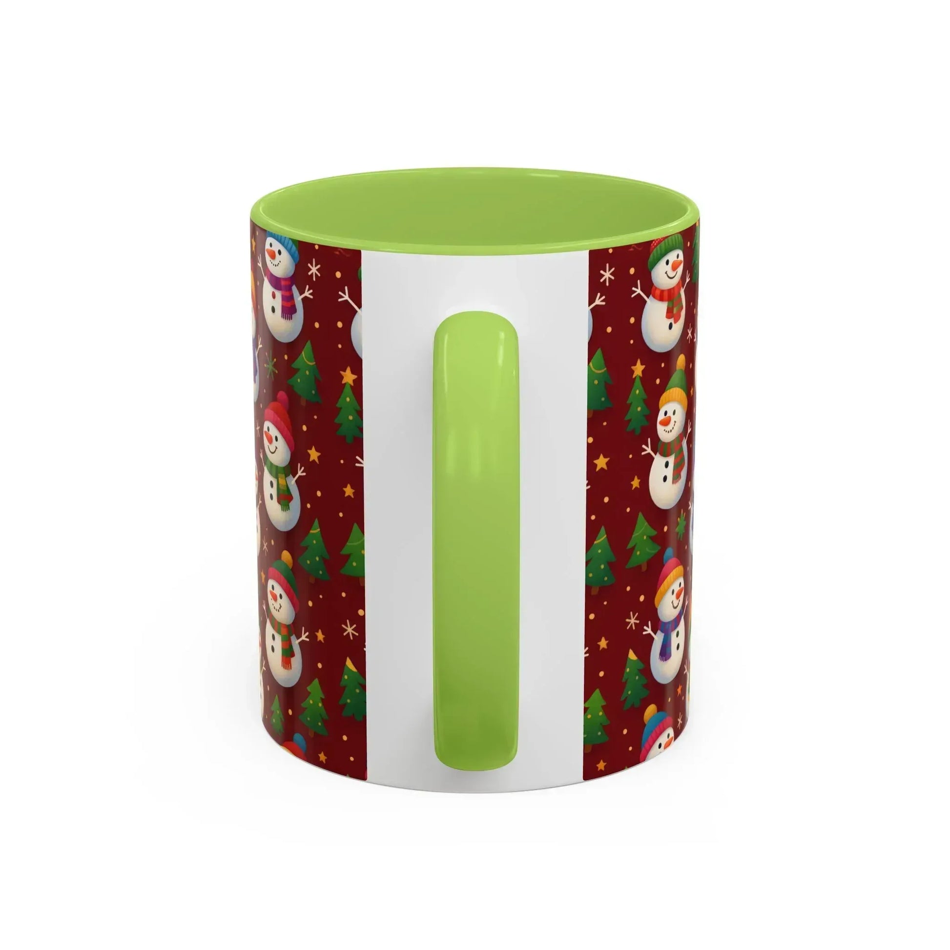 Festive Snowman Parade Accent Coffee Mug (11oz) - KARARMDESIGN