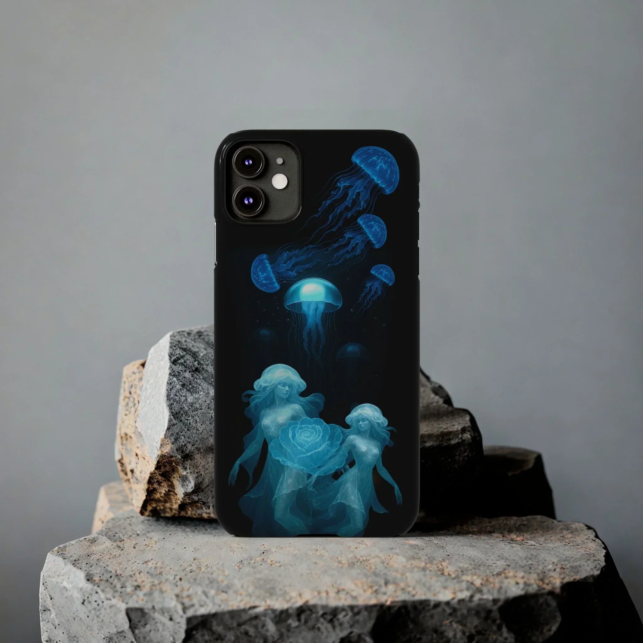 Jellyfish Rose Phone Case for iPhone 7-17 Models - KARARMDESIGN