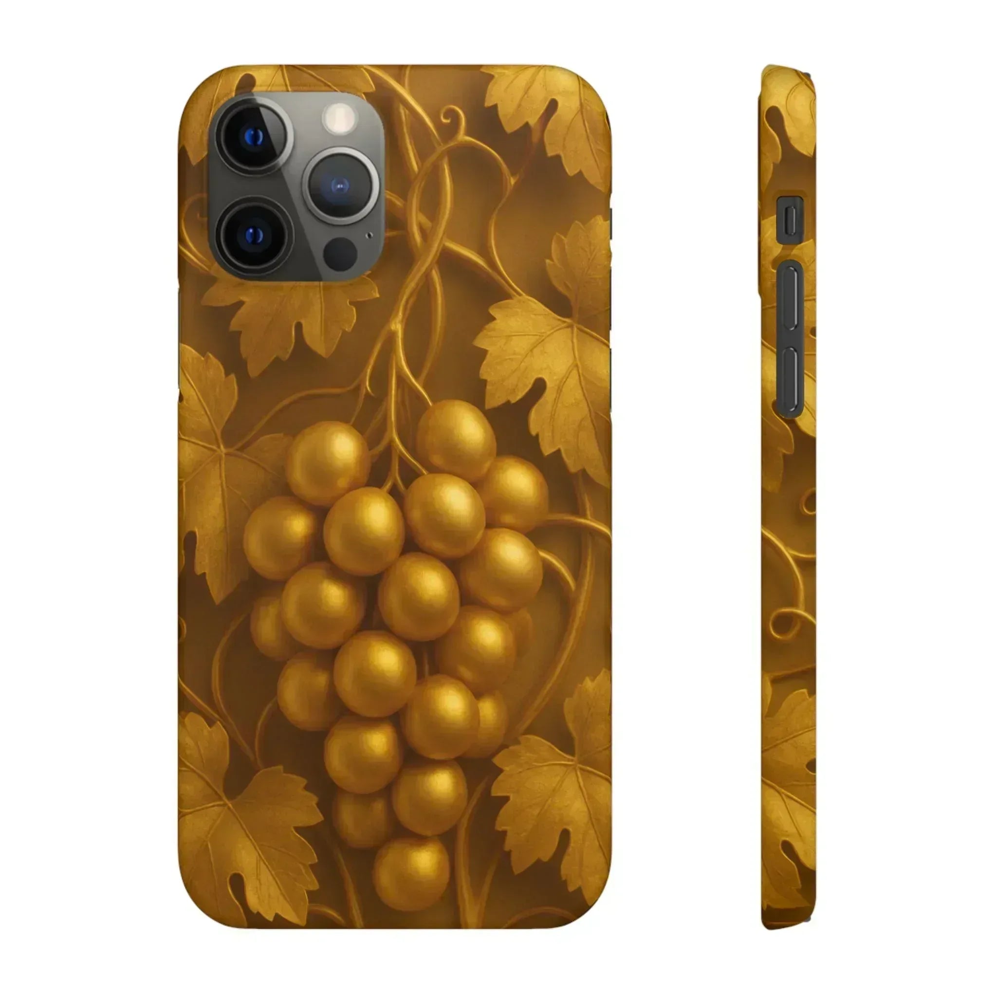 Golden Grapes Phone Case for iPhone 8–16 - KARARMDESIGN