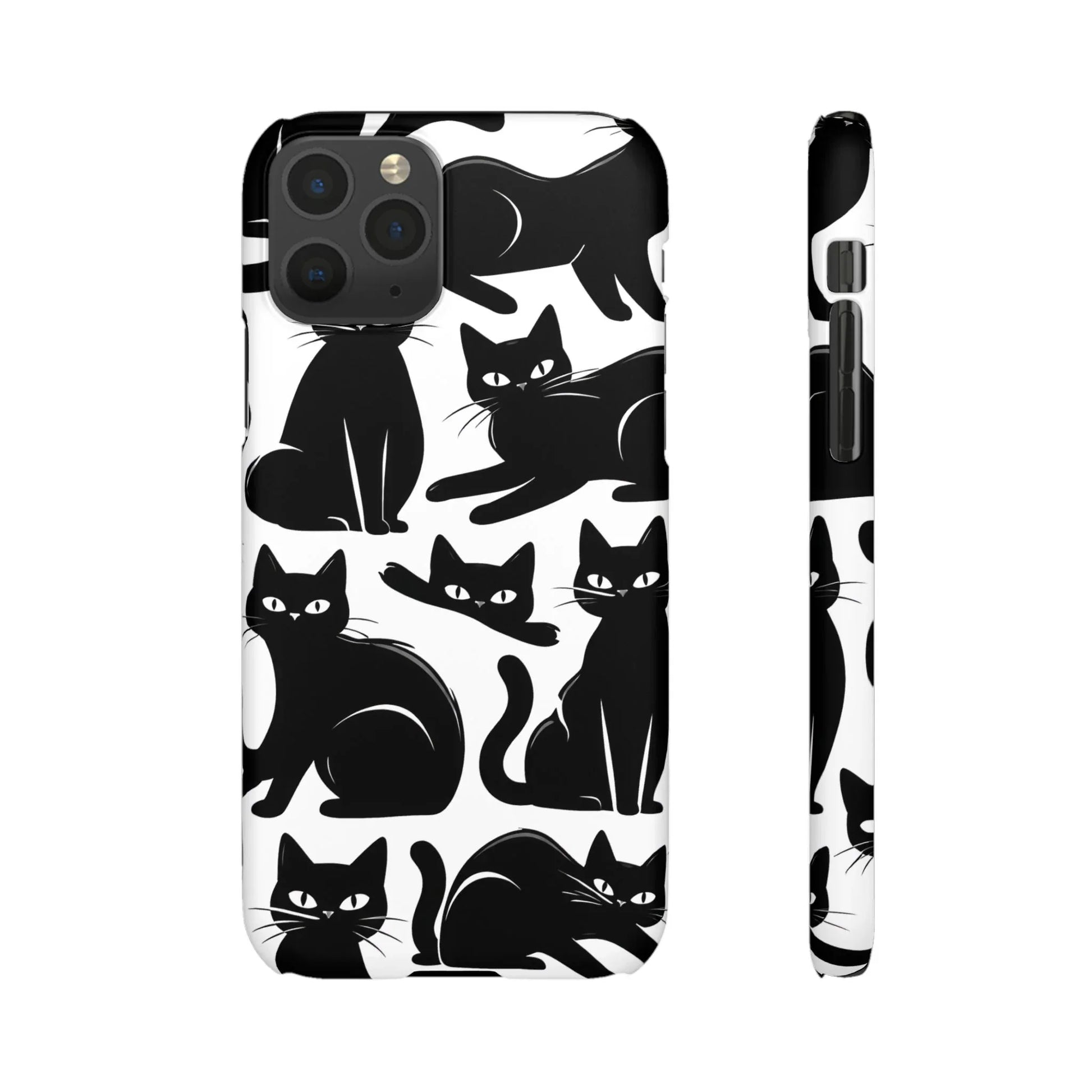 Black Cats Phone Case for iPhone 11-17 and Galaxy S20-S25 - KARARMDESIGN