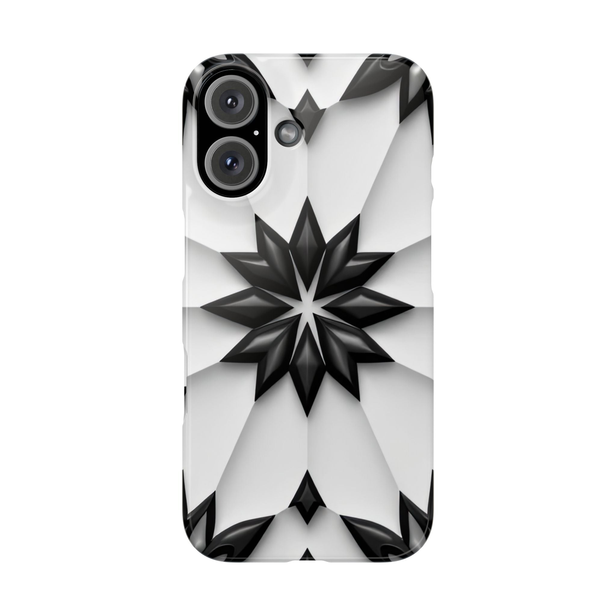 Black & White Geometric Snap Case for iPhone & Samsung Galaxy