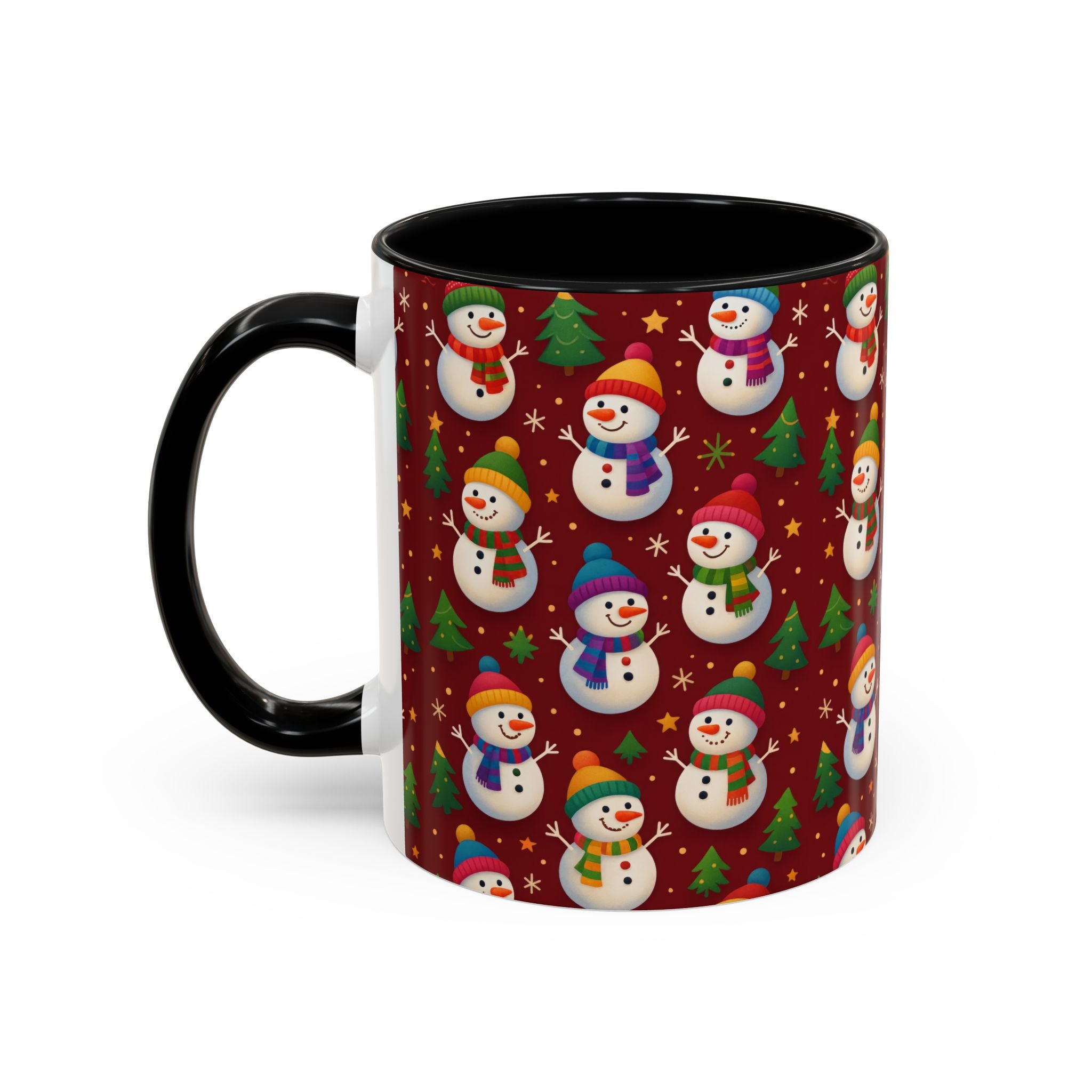 Festive Snowman Parade Accent Coffee Mug (11oz)