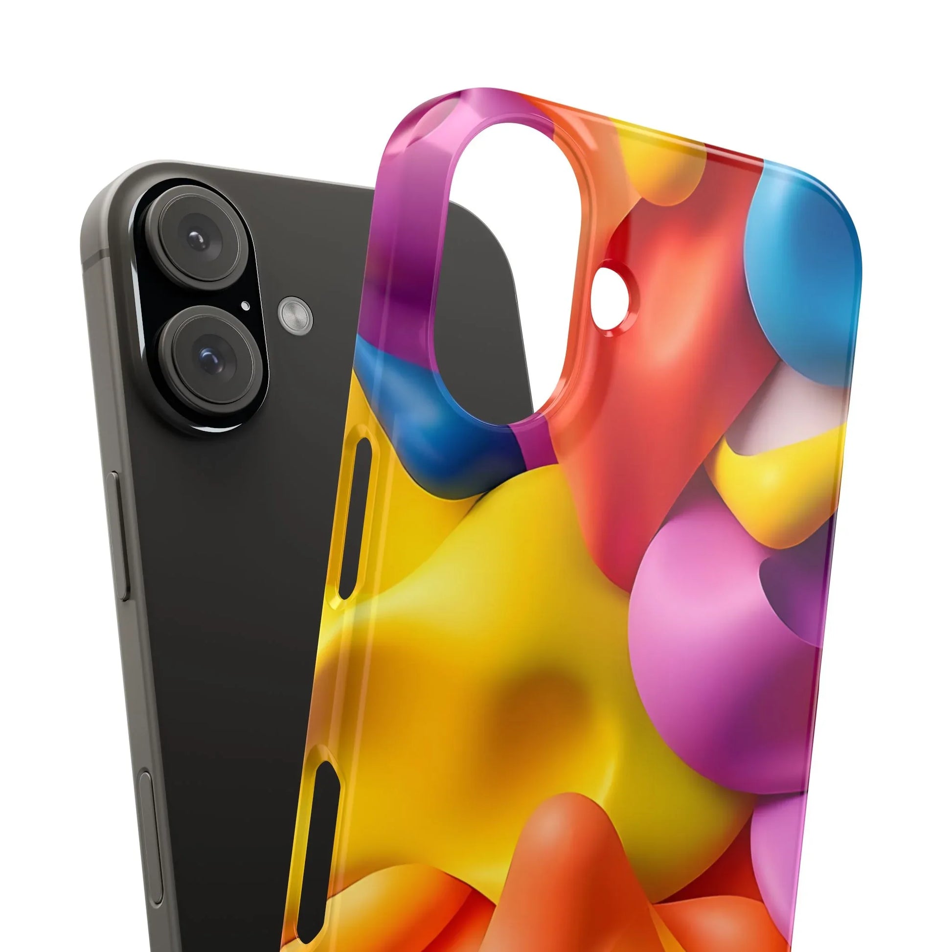 Vibrant Abstract Color Phone Case for iPhone 11-16 - KARARMDESIGN