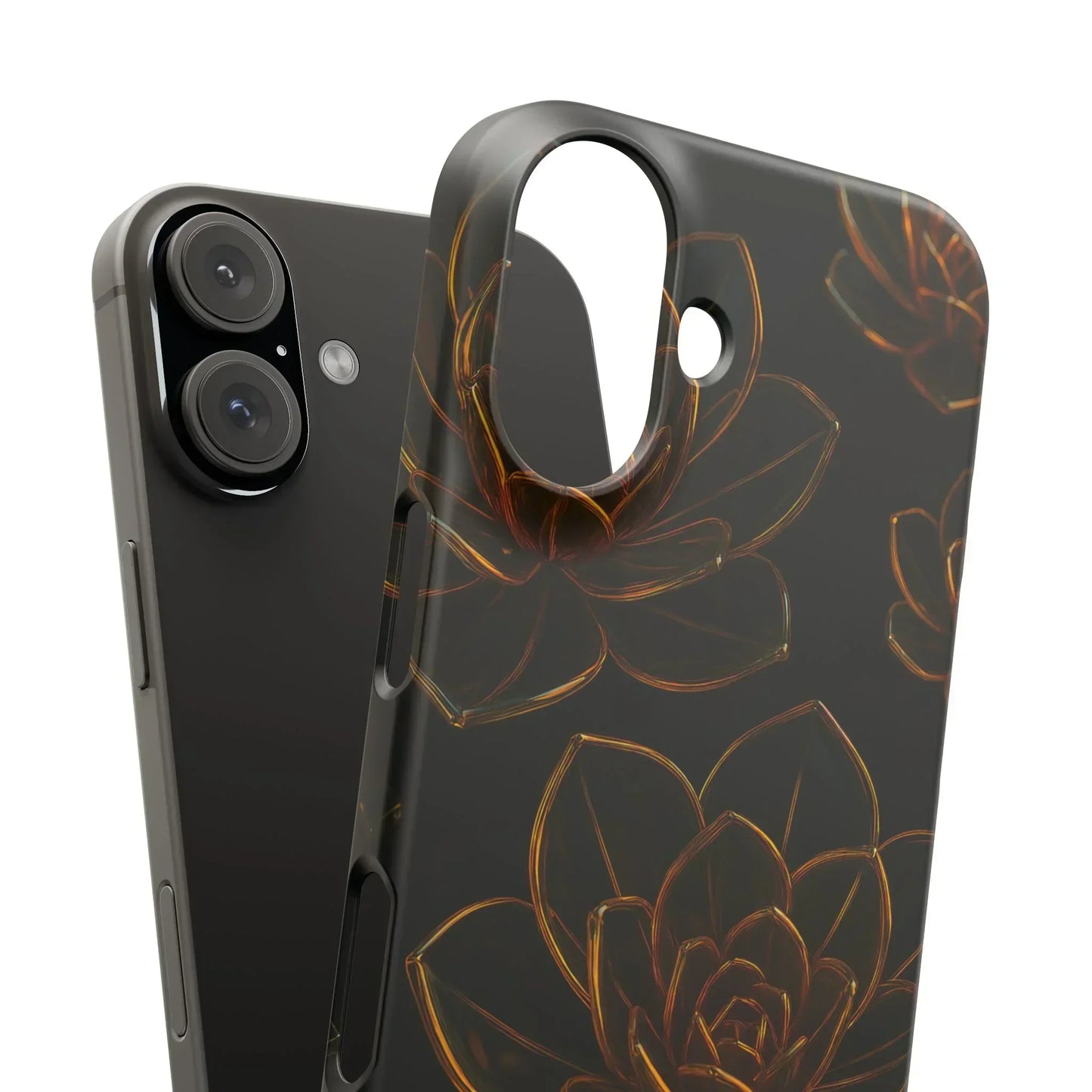 Glass Flower Phone Case for iPhone 7-16 and Galaxy S10-S24 Models