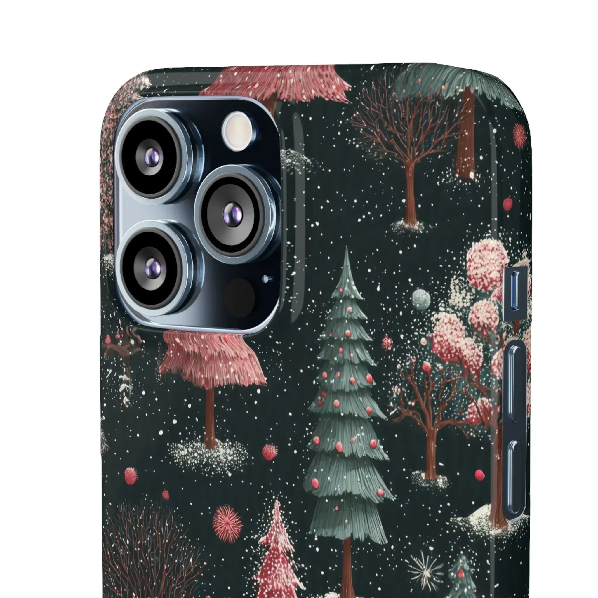 Winter Bloom Forest Phone Case for iPhone 11-17 and Galaxy S20-S25 - KARARMDESIGN