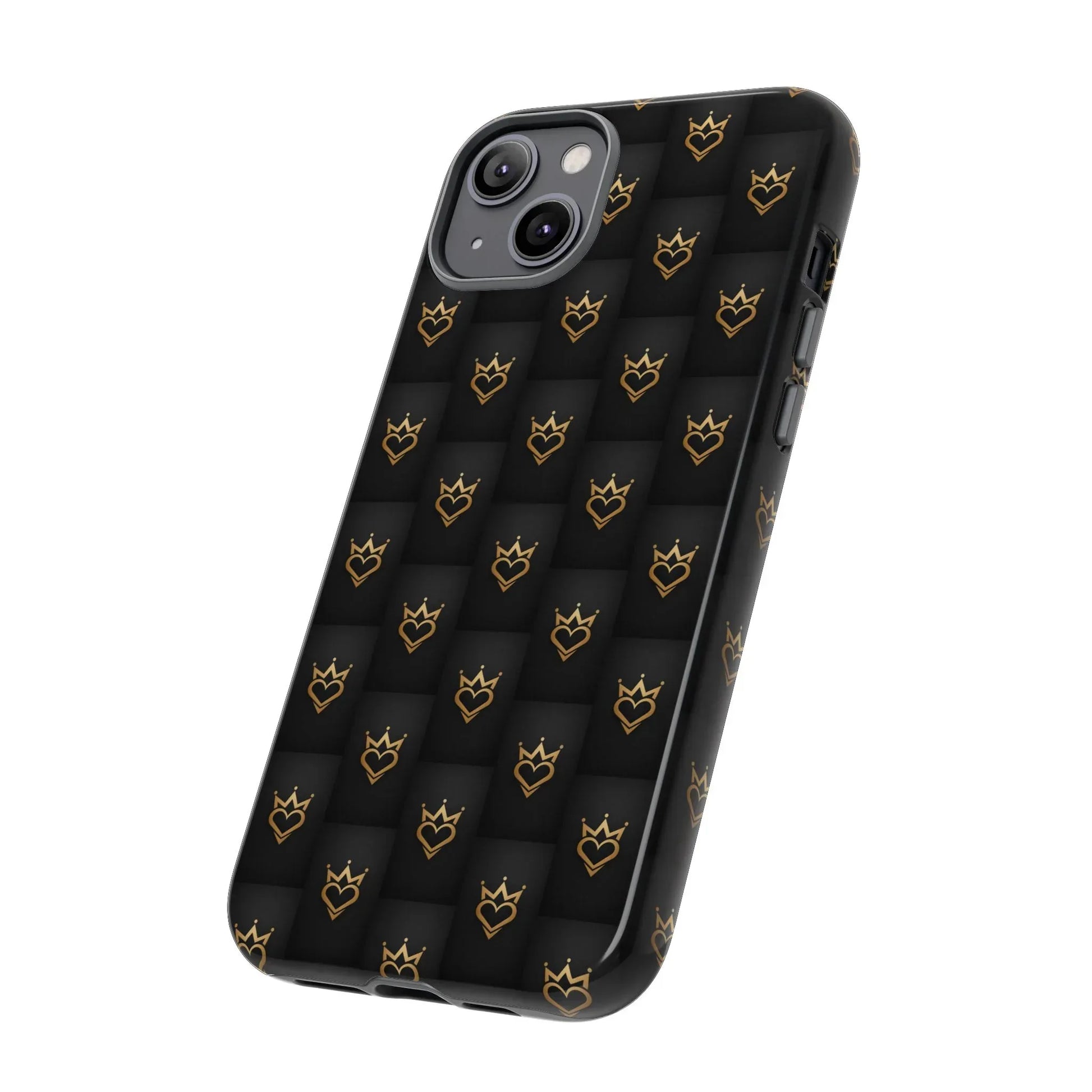Crowned Heart Doodle Phone Case for iPhone 11-17 & Galaxy S10-S25 - KARARMDESIGN