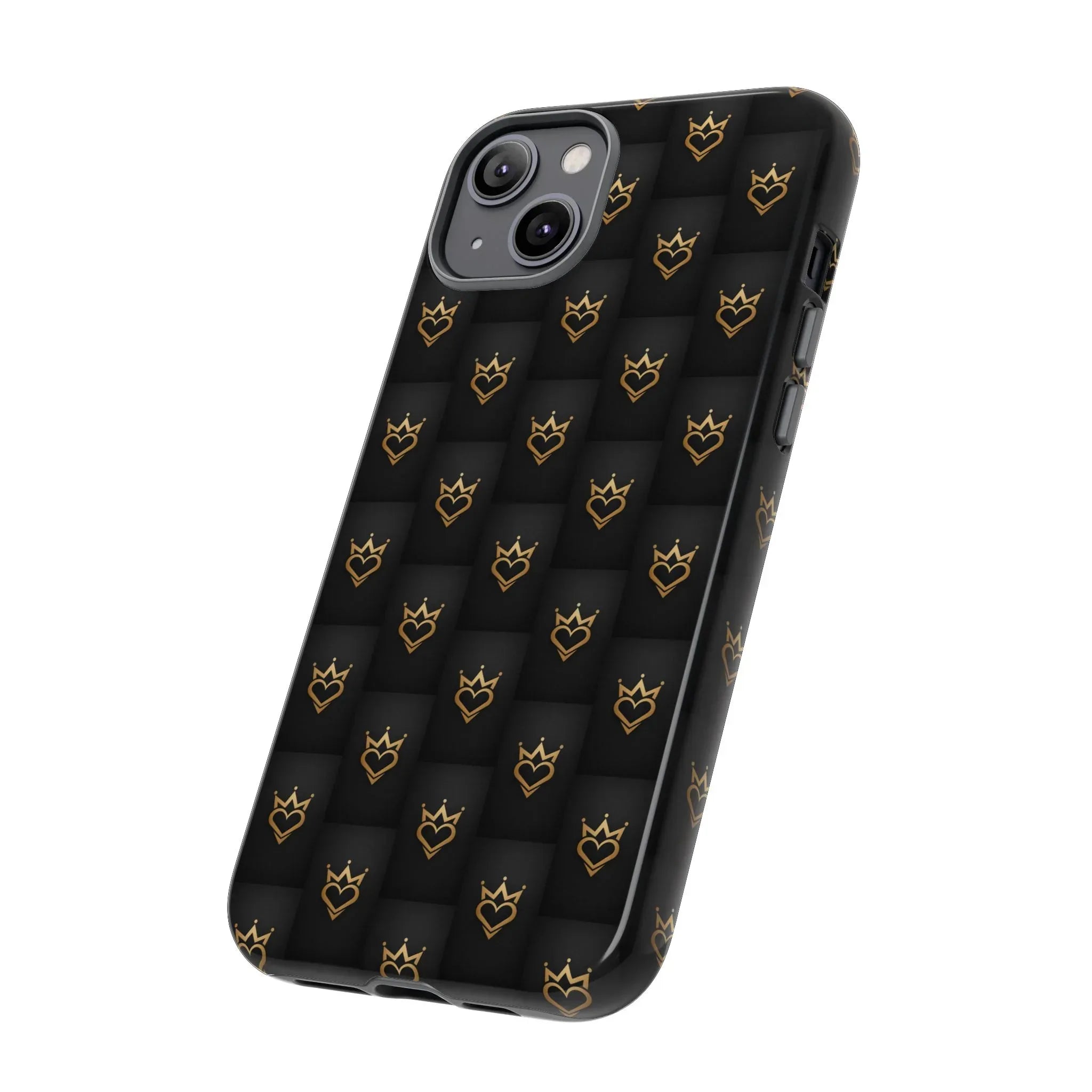 Crowned Heart Doodle Phone Case for iPhone 11-17 & Galaxy S10-S25 - KARARMDESIGN