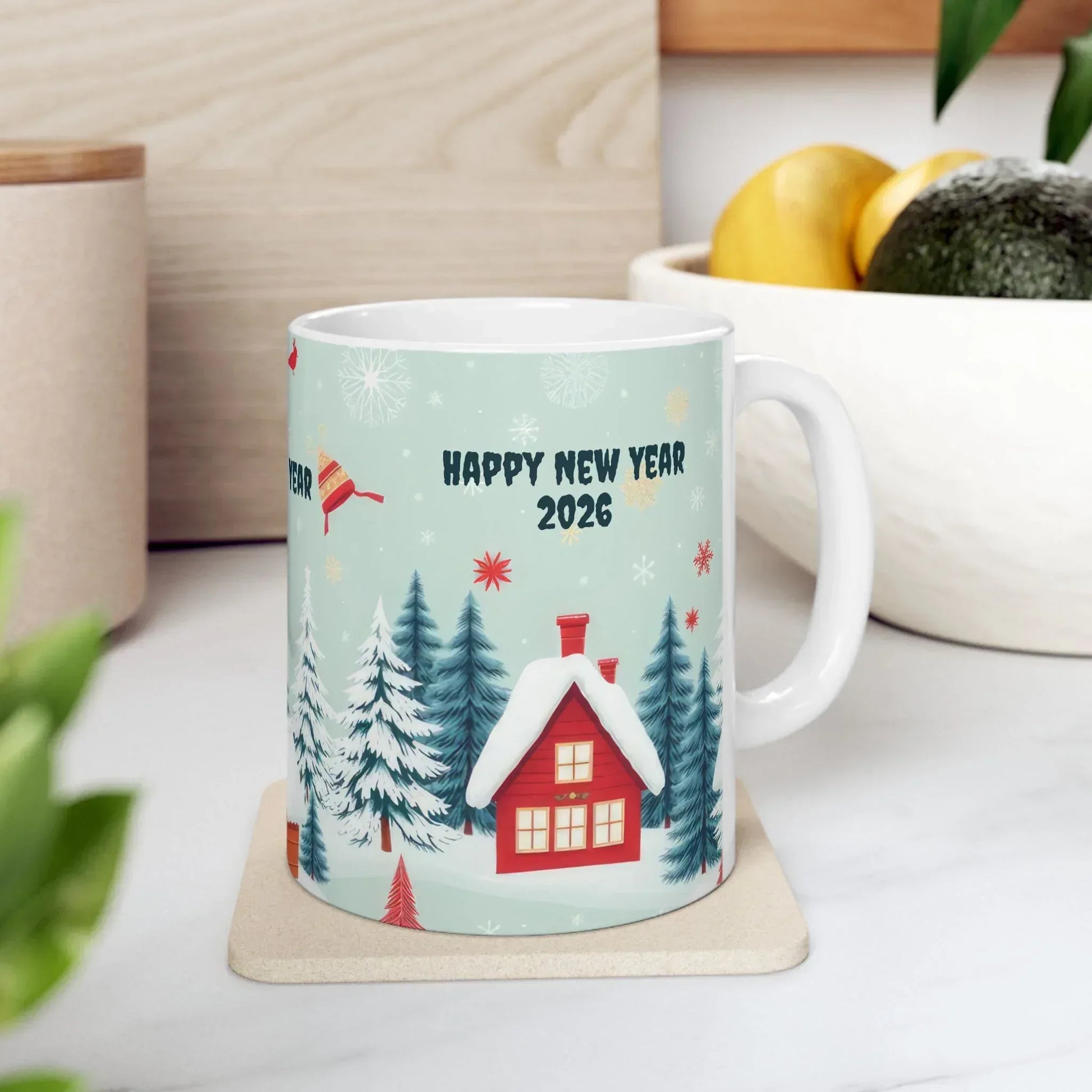 New Year Vibes Ceramic Mug, (11oz, 15oz) - KARARMDESIGN