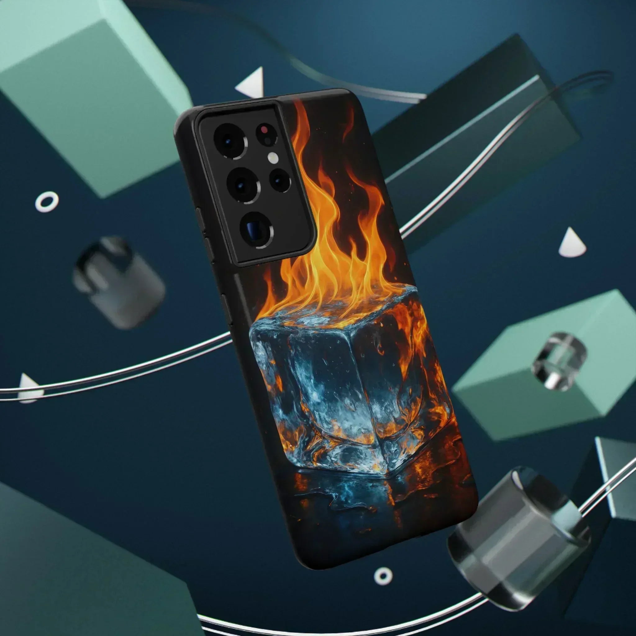 Flame Ice Phone Case for iPhone 12-16 and Galaxy S21-S22 - KARARMDESIGN