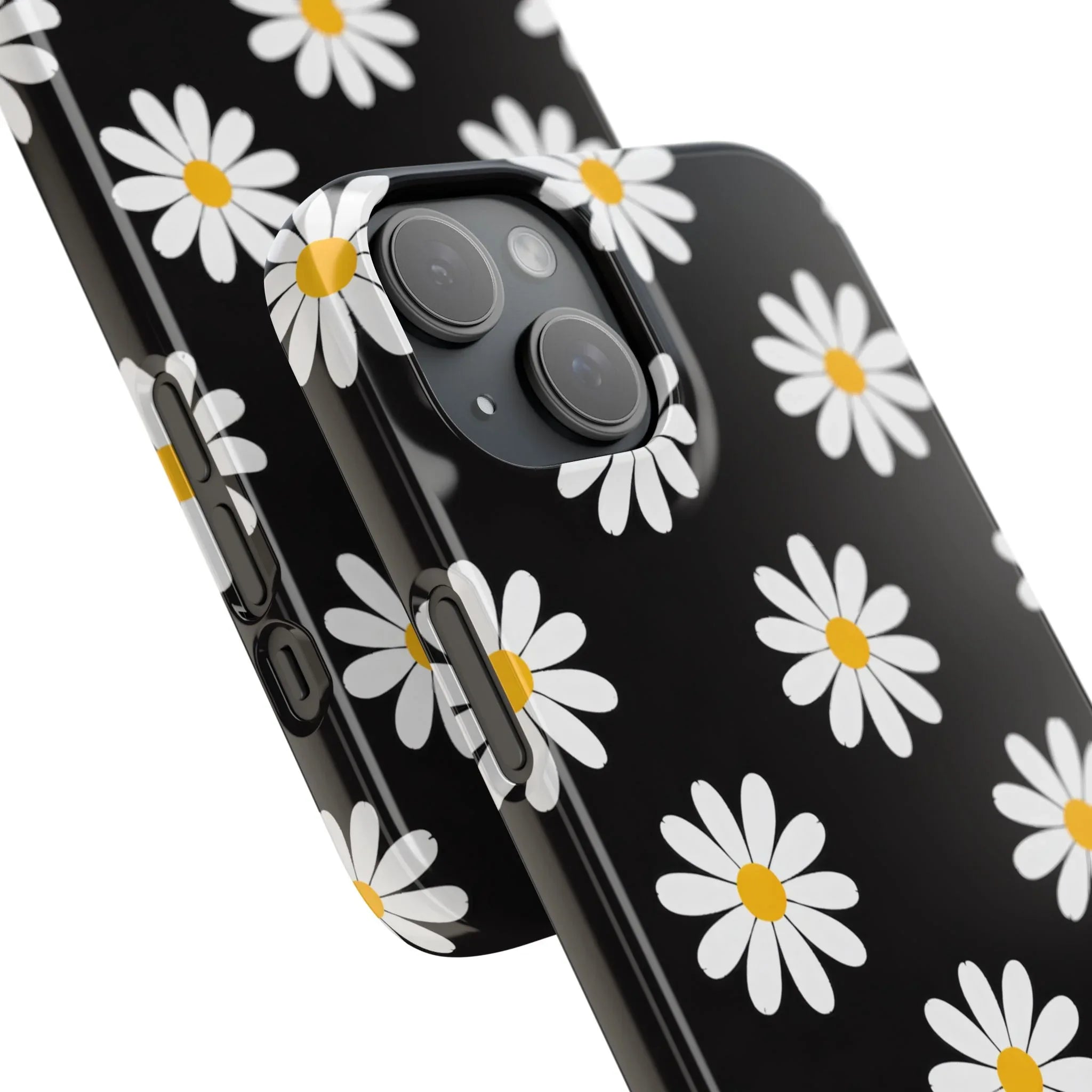 Daisy Charm Phone Case for iPhone 11-17 and Galaxy S20-S25 - KARARMDESIGN