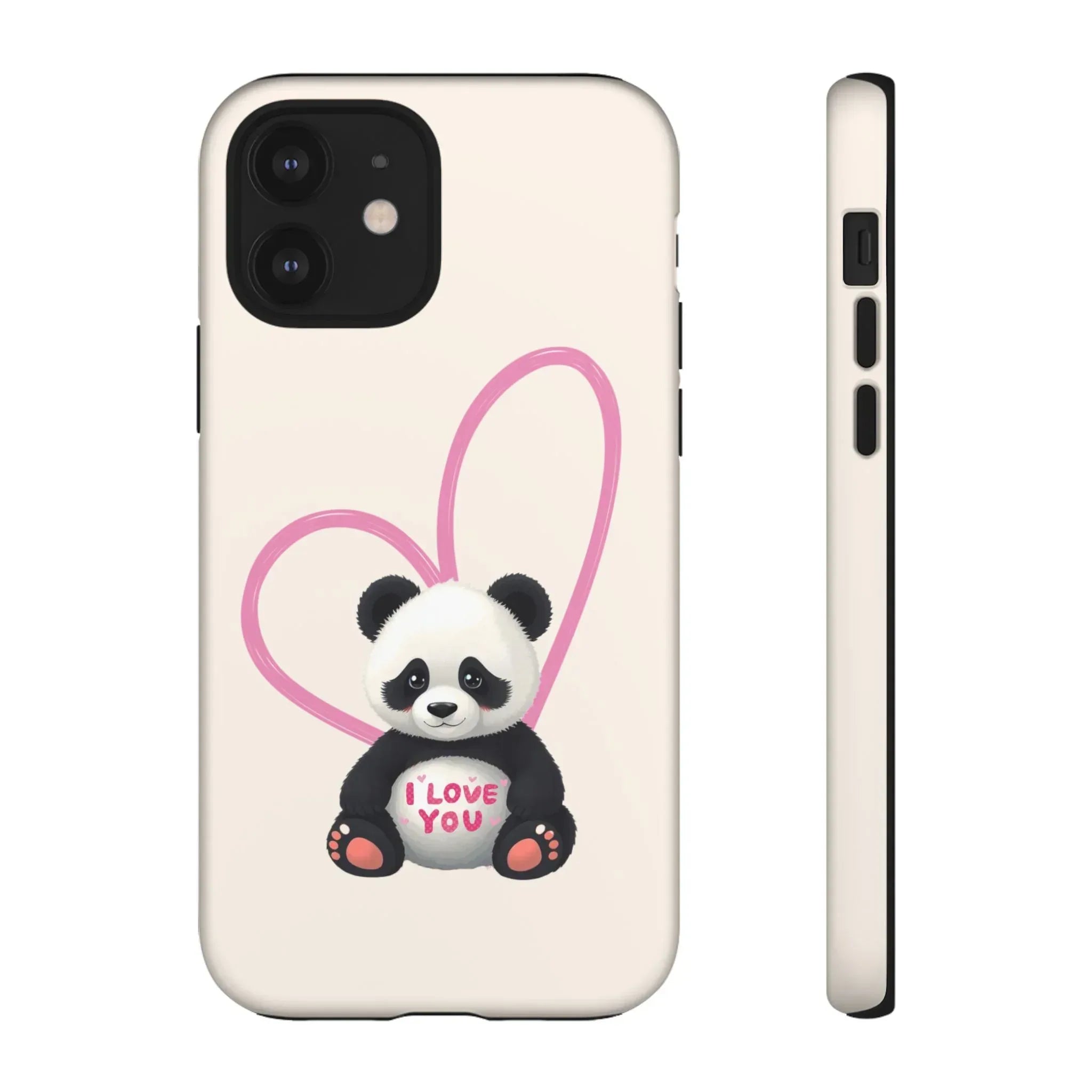 Cute Panda Heart Love Phone Case for iPhone 8-16 - KARARMDESIGN