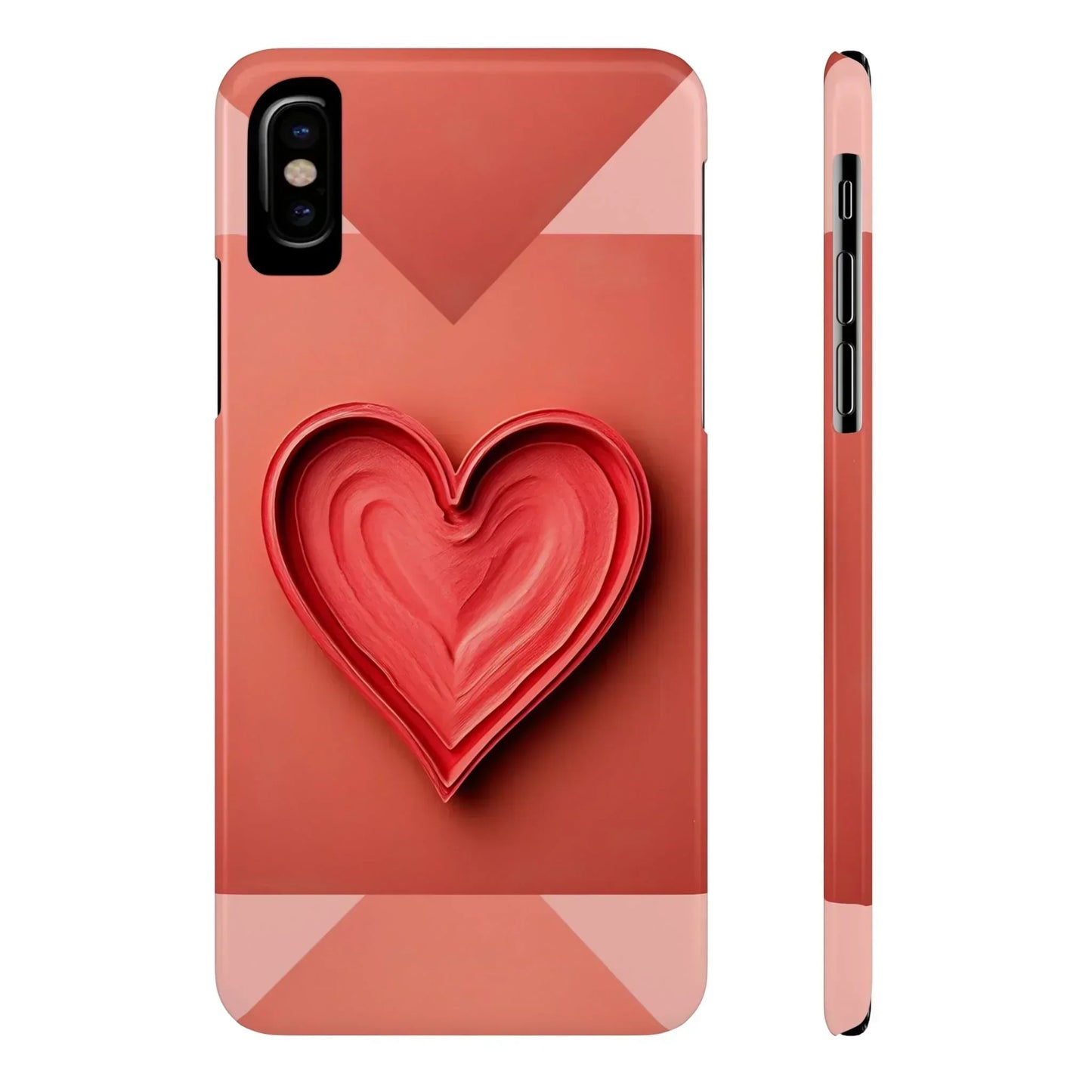 Heart Design Phone Case for iPhone X to 16 Series - KarArmDesign