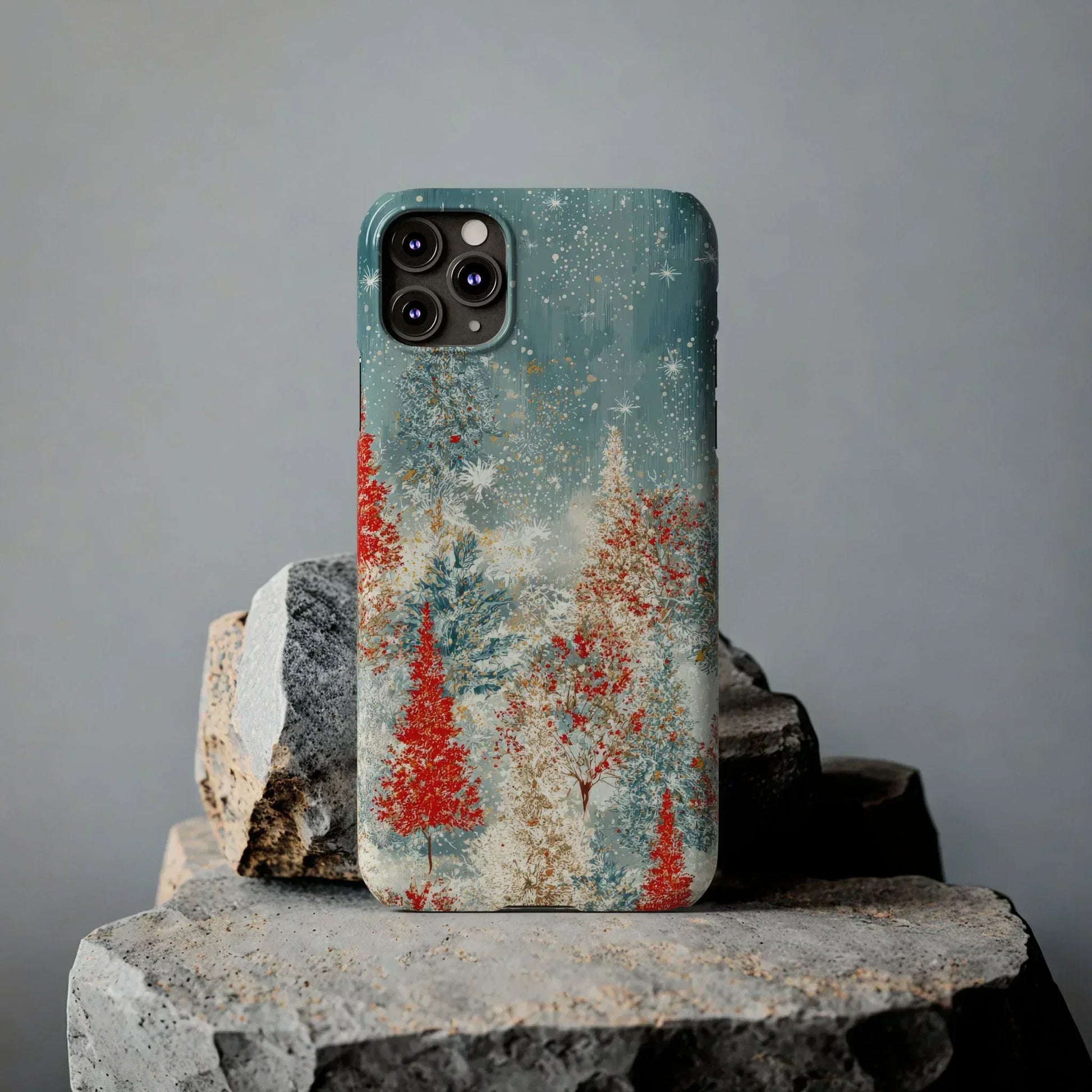 Snowy Forest Phone Case for iPhone 11-17 - KARARMDESIGN