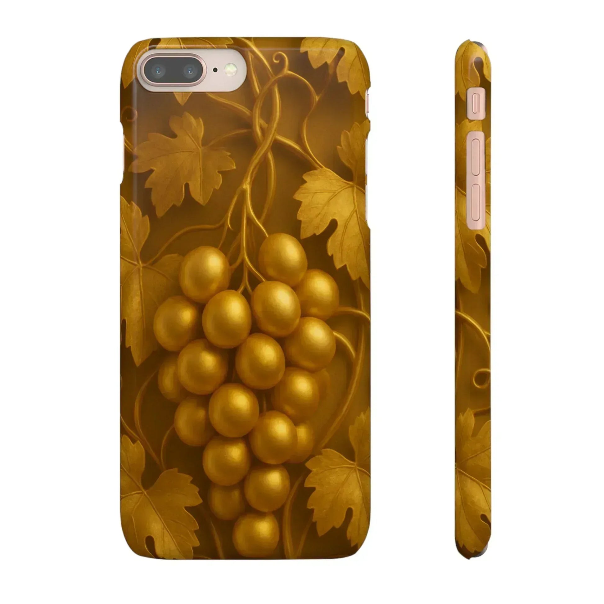 Golden Grapes Phone Case for iPhone 8–16 - KARARMDESIGN