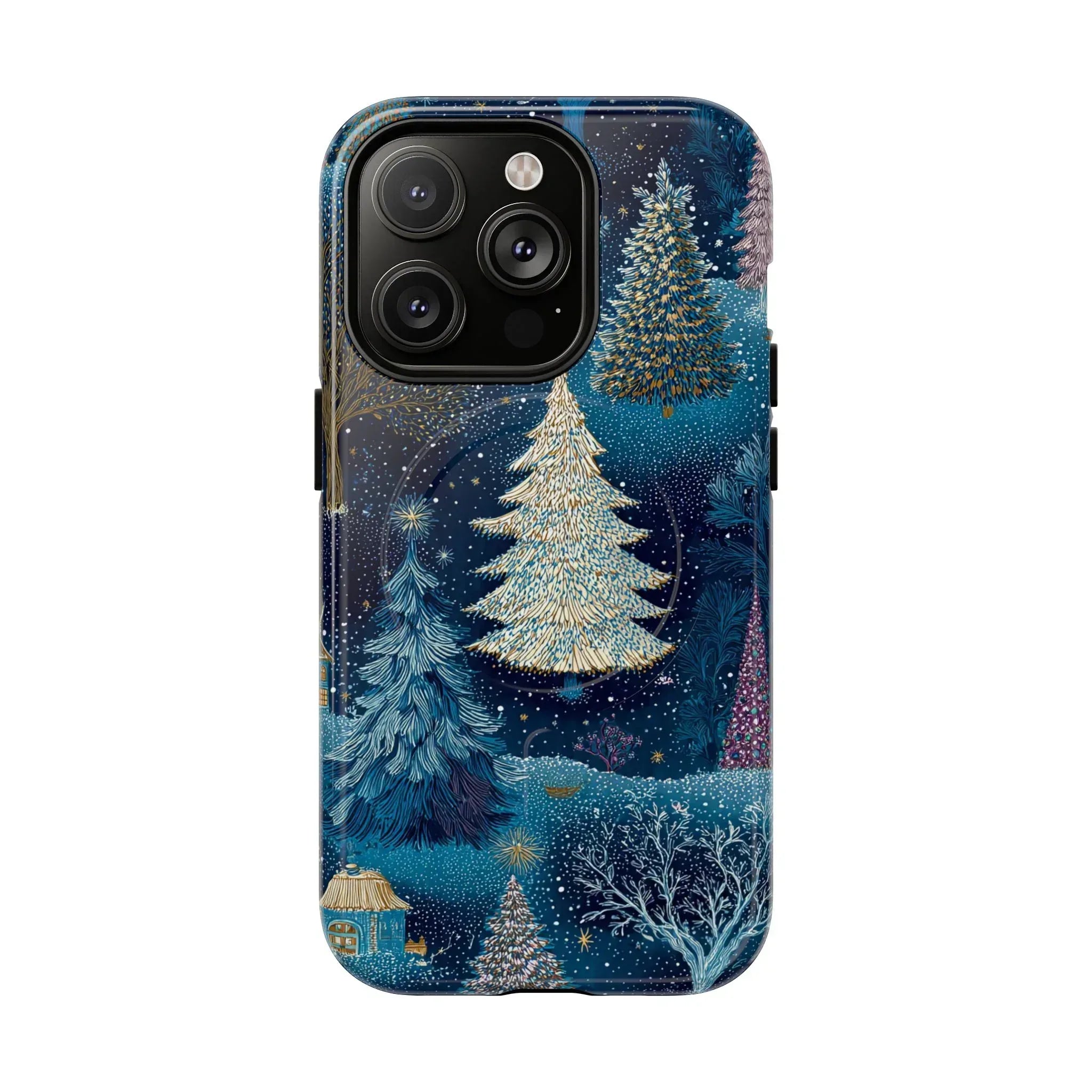 Midnight Sparkle Forest Phone Case for iPhone 13-17 - KARARMDESIGN