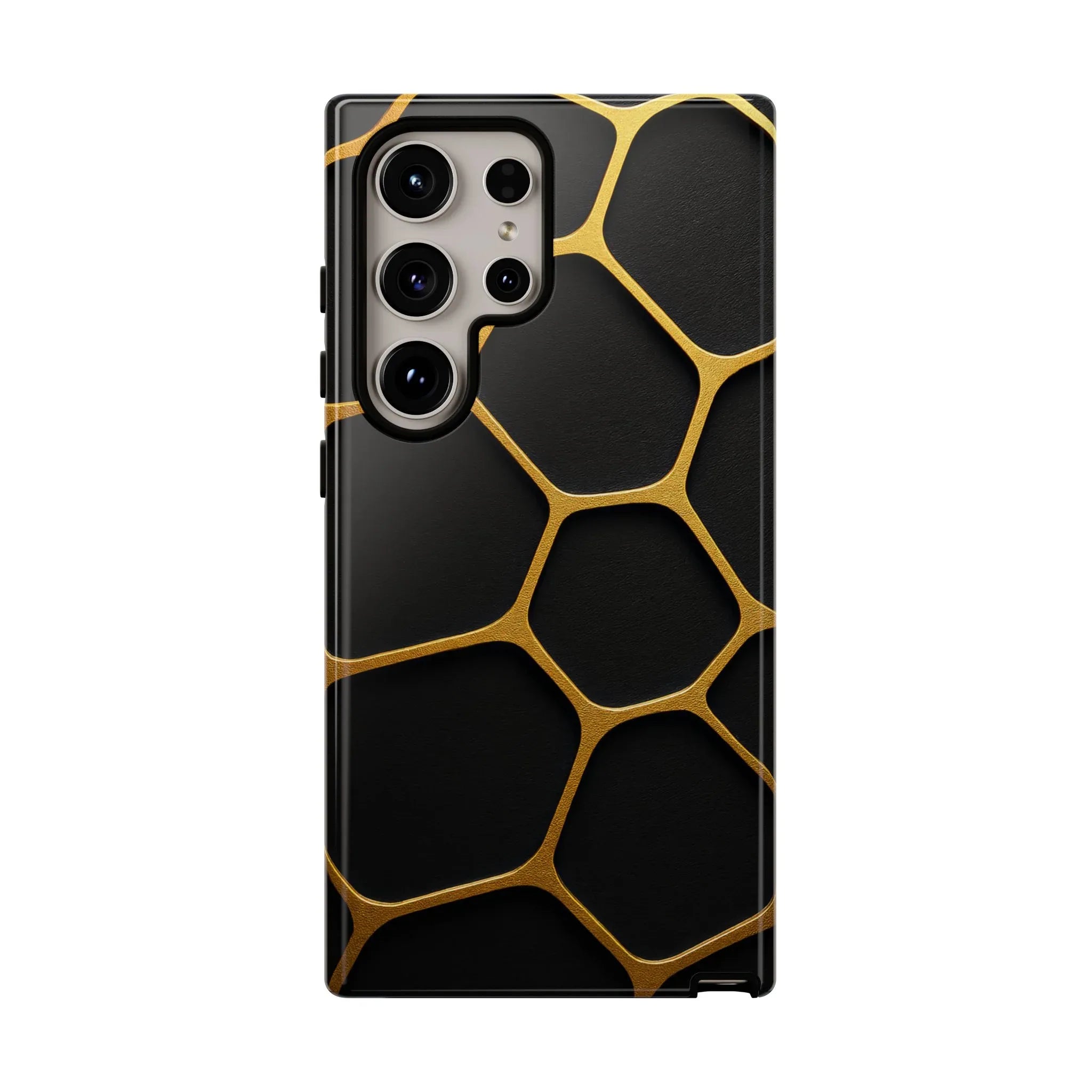Golden Cellscape Phone Case for iPhone 8-17 and Galaxy S20-S25 - KARARMDESIGN