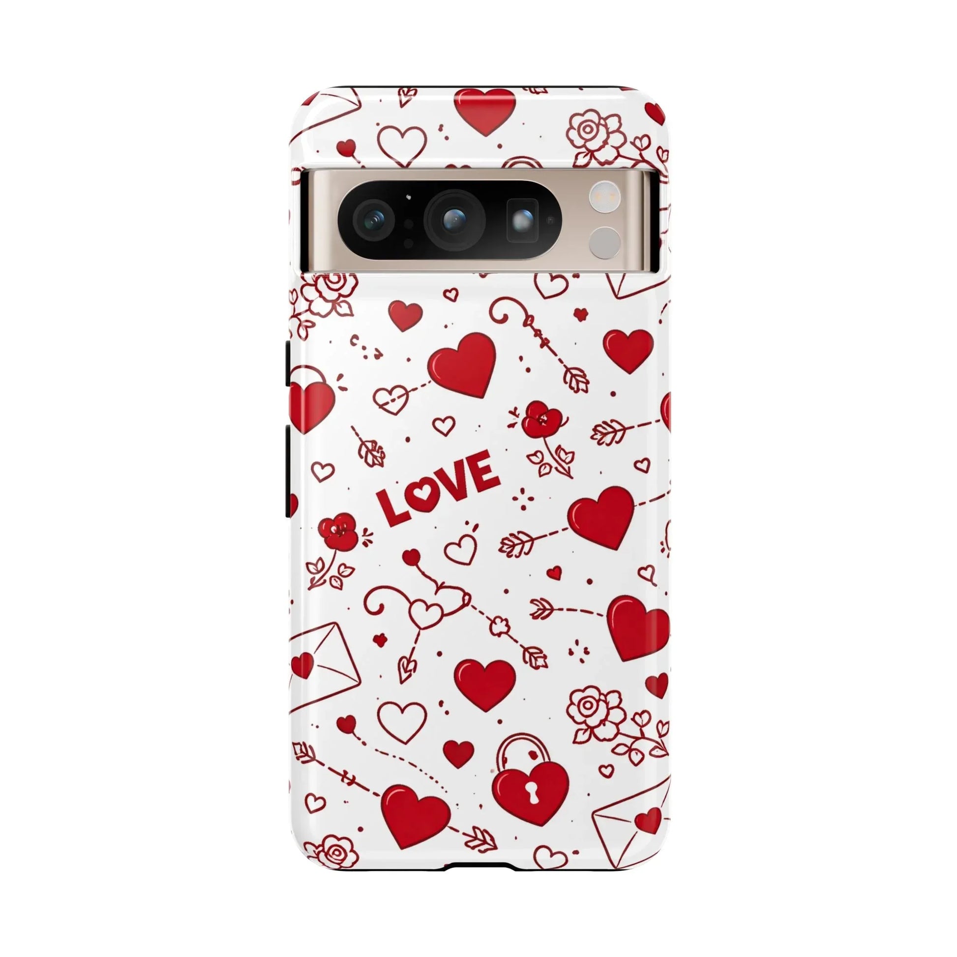 Love Doodles Valentine Phone Case for Google Pixel up to 9 - KARARMDESIGN