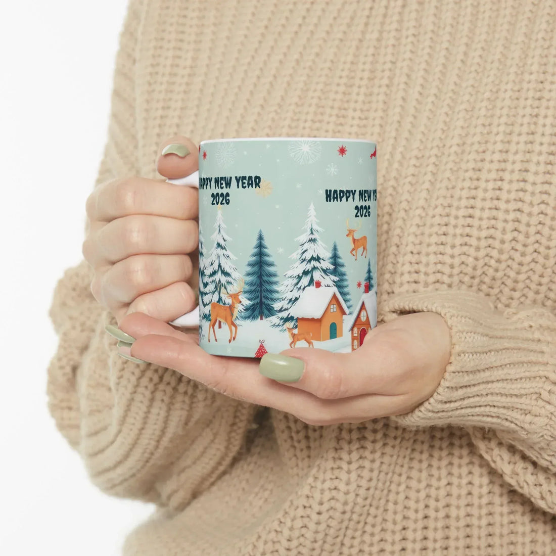 New Year Vibes Ceramic Mug, (11oz, 15oz) - KARARMDESIGN