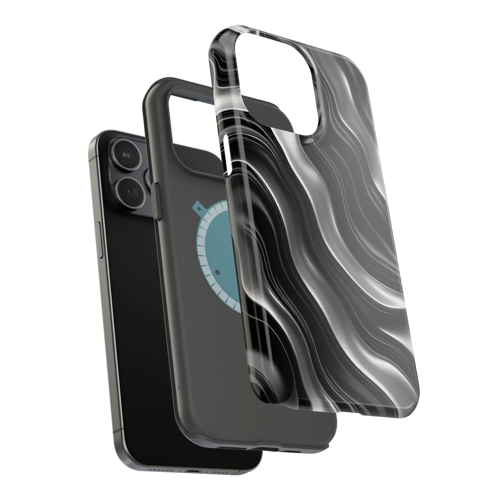 Wavy Illusion Marble Phone Case for iPhone 13-17 - KARARMDESIGN