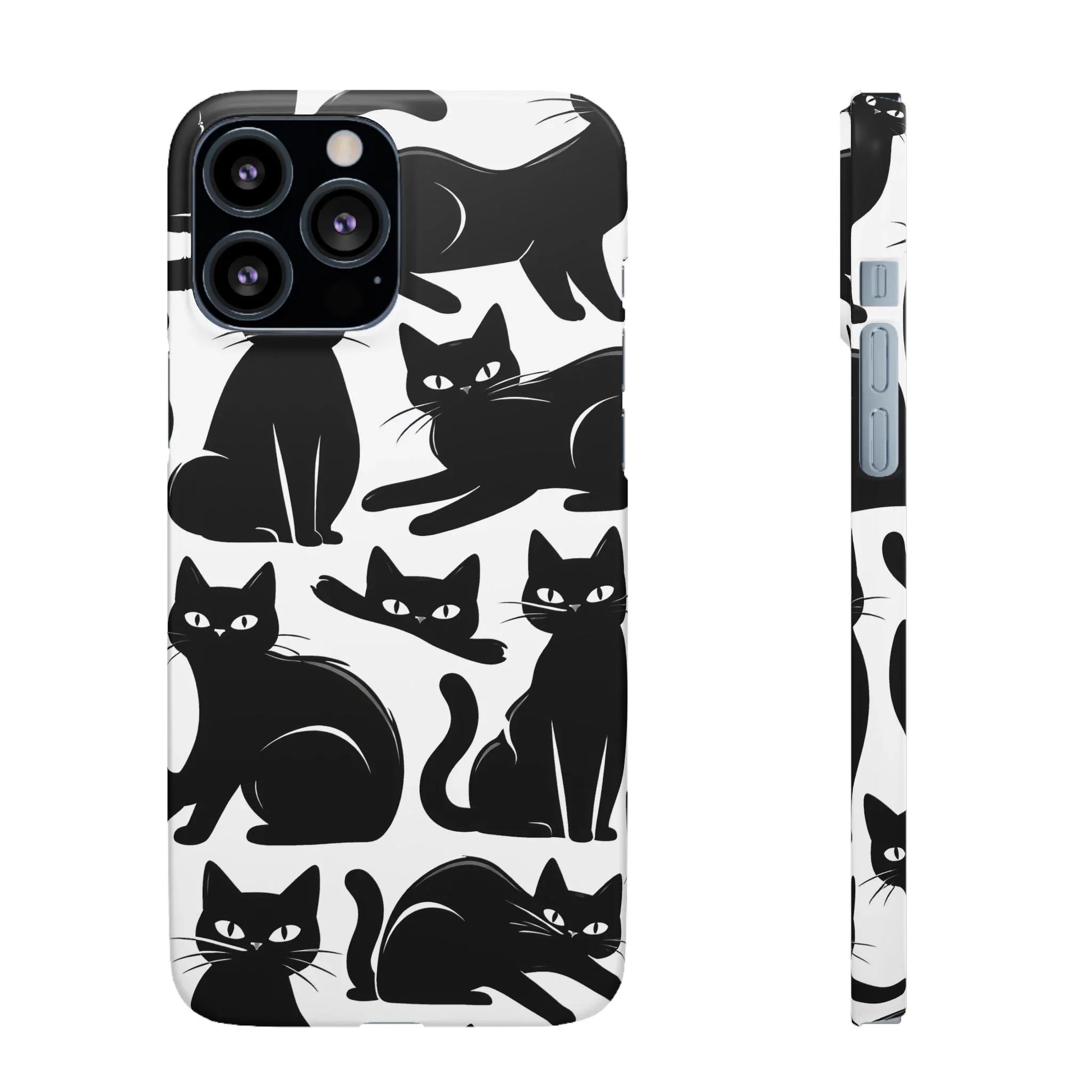 Black Cats Phone Case for iPhone 11-17 and Galaxy S20-S25 - KARARMDESIGN