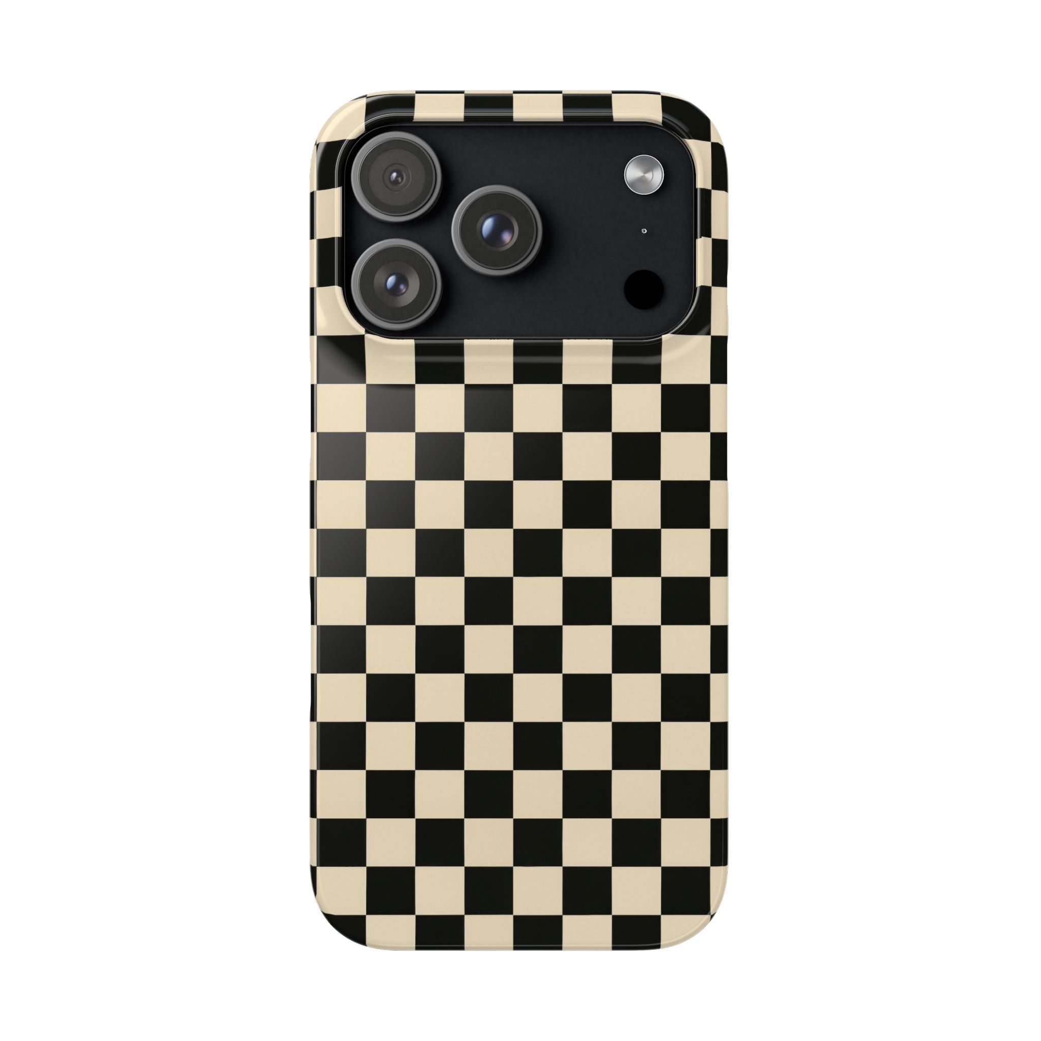 Stylish Matte Checker Phone Case for iPhone 11-17 & Galaxy S20-S26