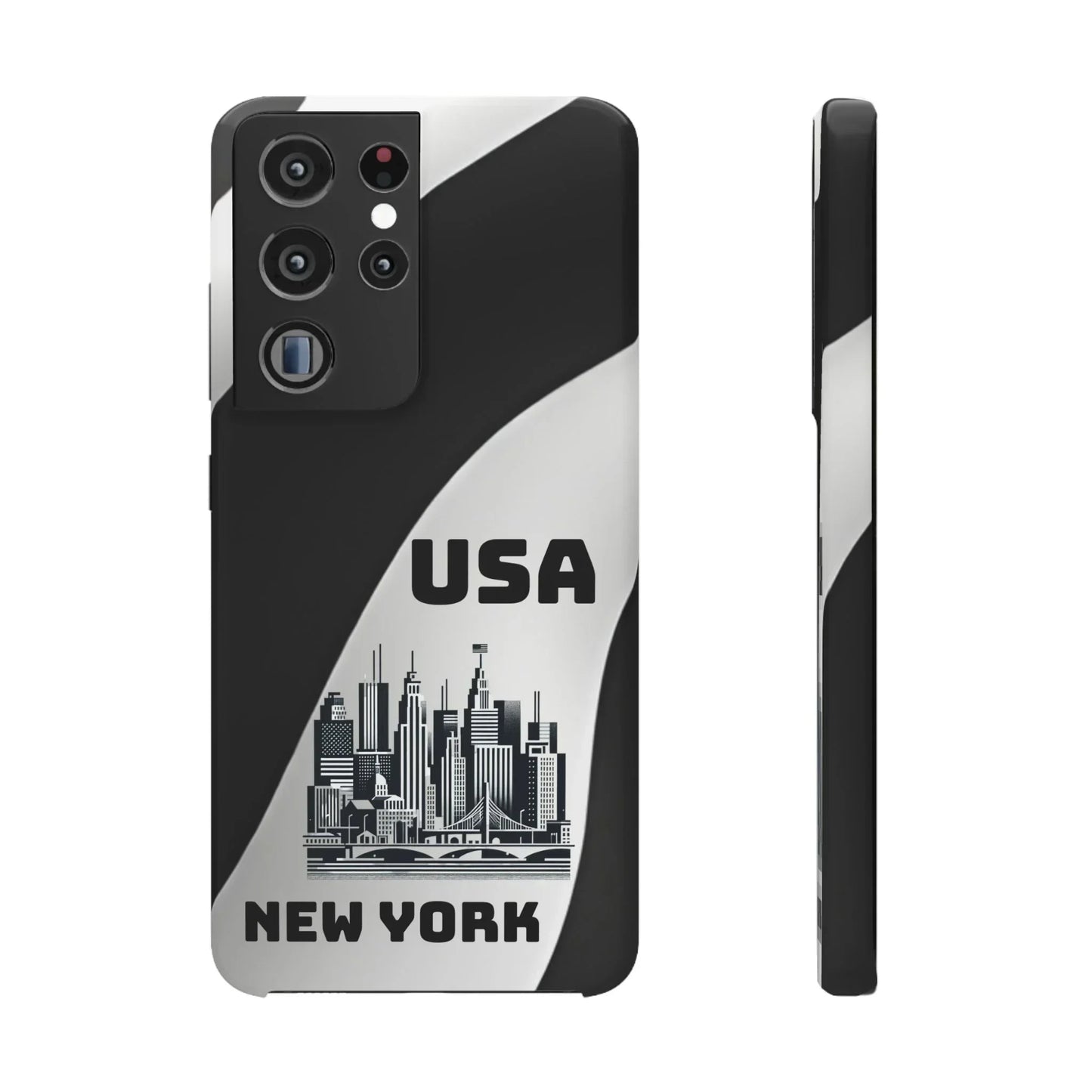 Monochrome New York City Skyline Phone Case for iPhone, Galaxy & Pixel - KarArmDesign