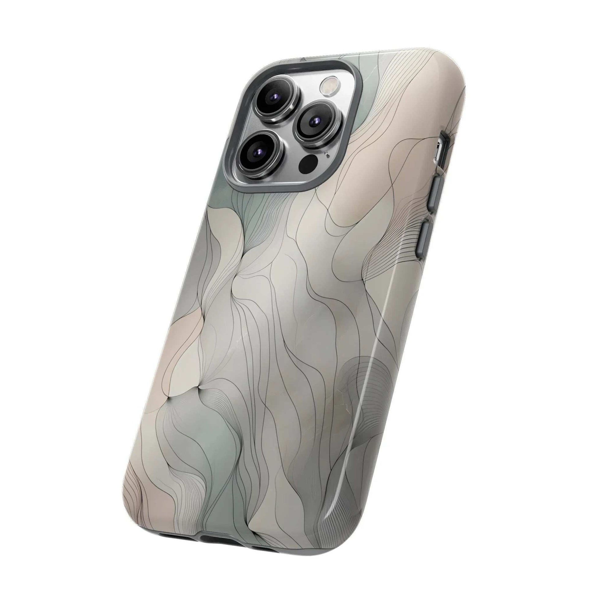 Pastel Wave Phone Case – Minimalist Design for iPhone & Pixel - KARARMDESIGN