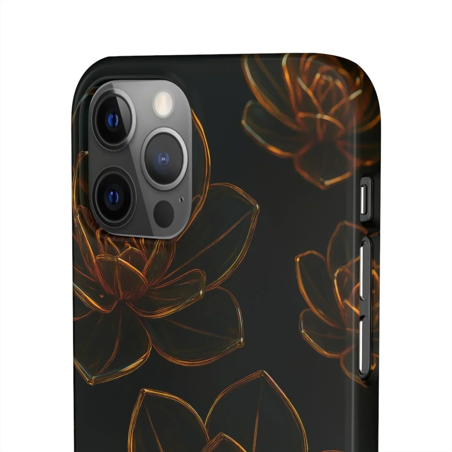 Glass Flower Phone Case for iPhone 7-16 and Galaxy S10-S24 Models