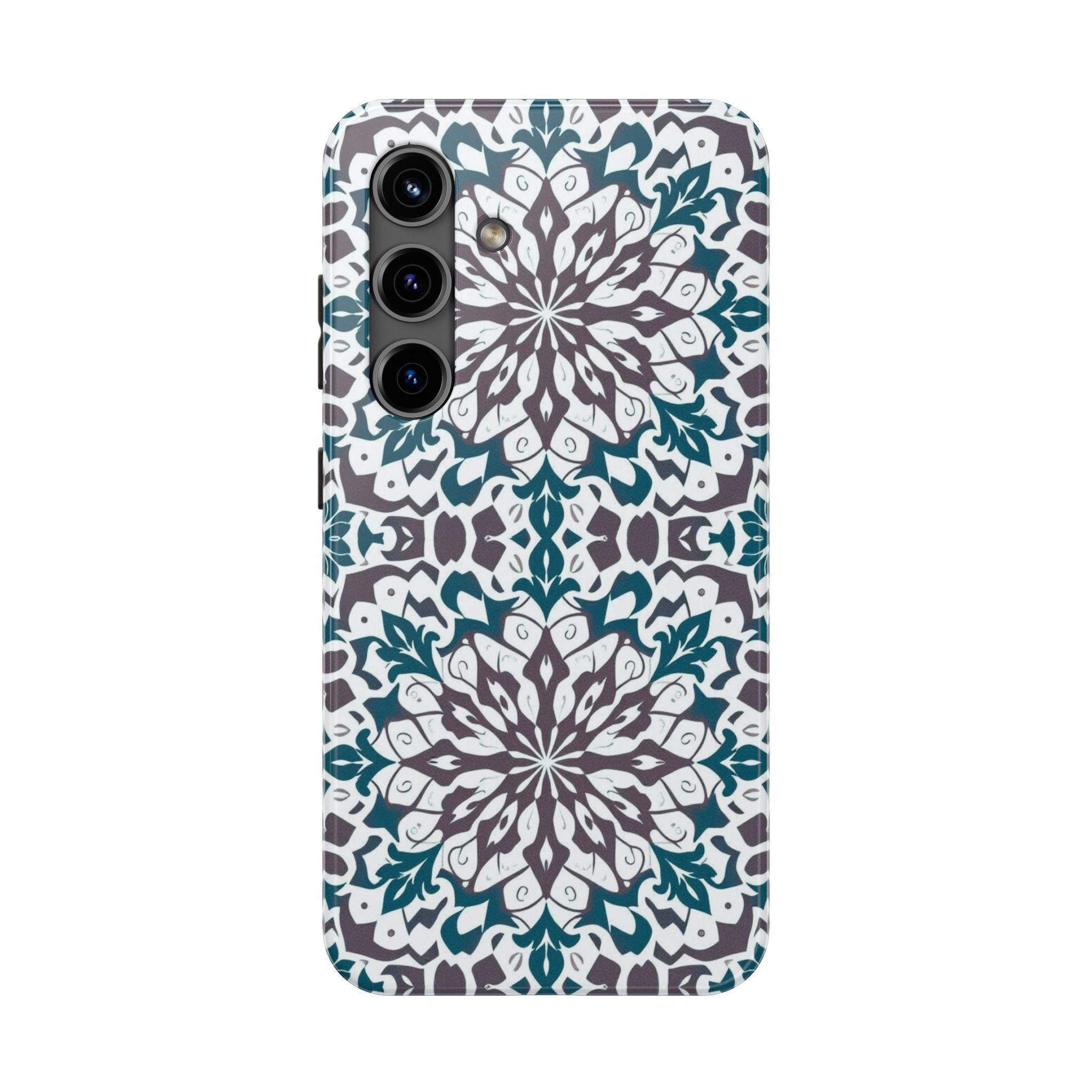 Symmetrical Mandala Phone Case for iPhone 11-17 and Galaxy S21-S25