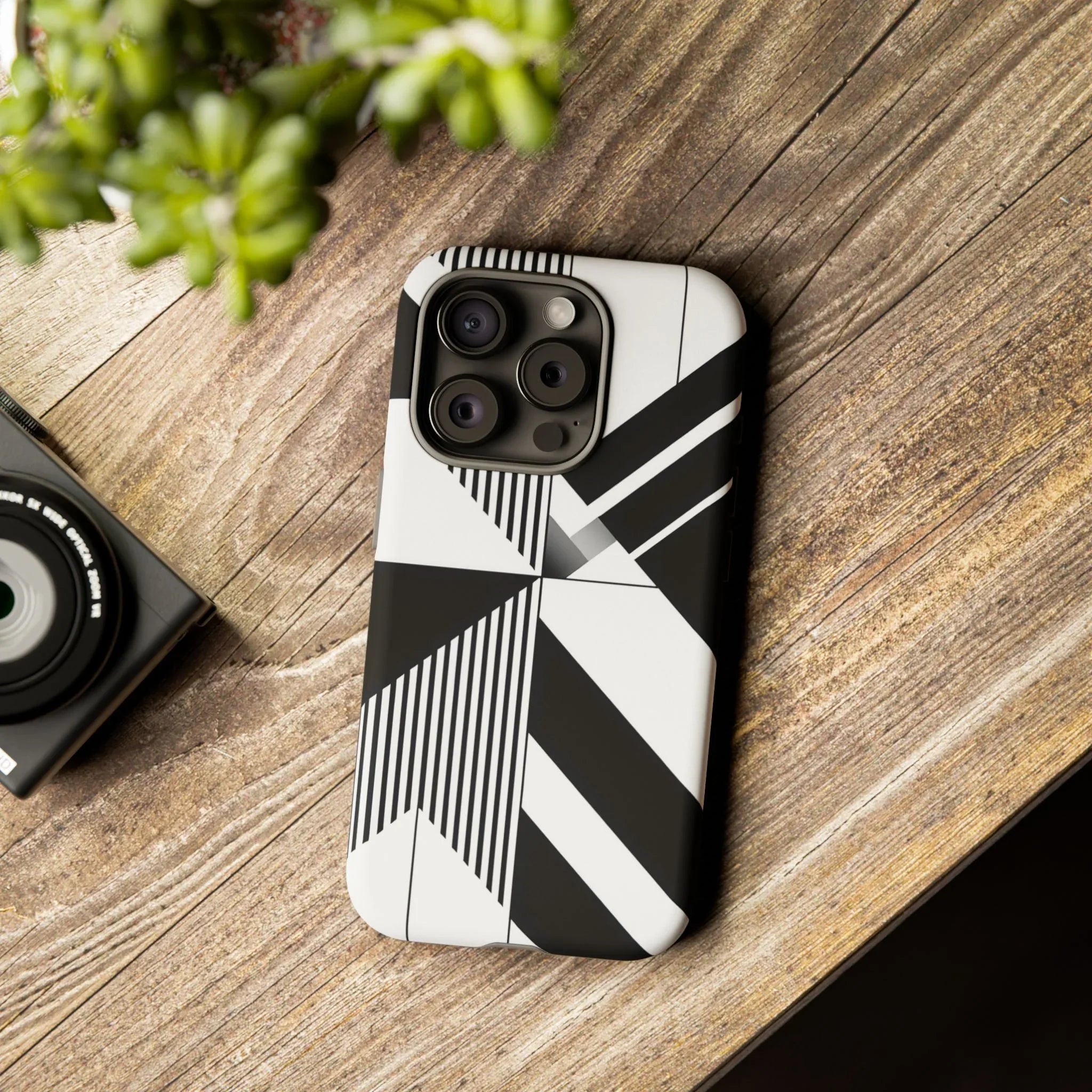 Monochrome Tough Phone Case for iPhone 11-16 and Galaxy S20–S25 - KARARMDESIGN