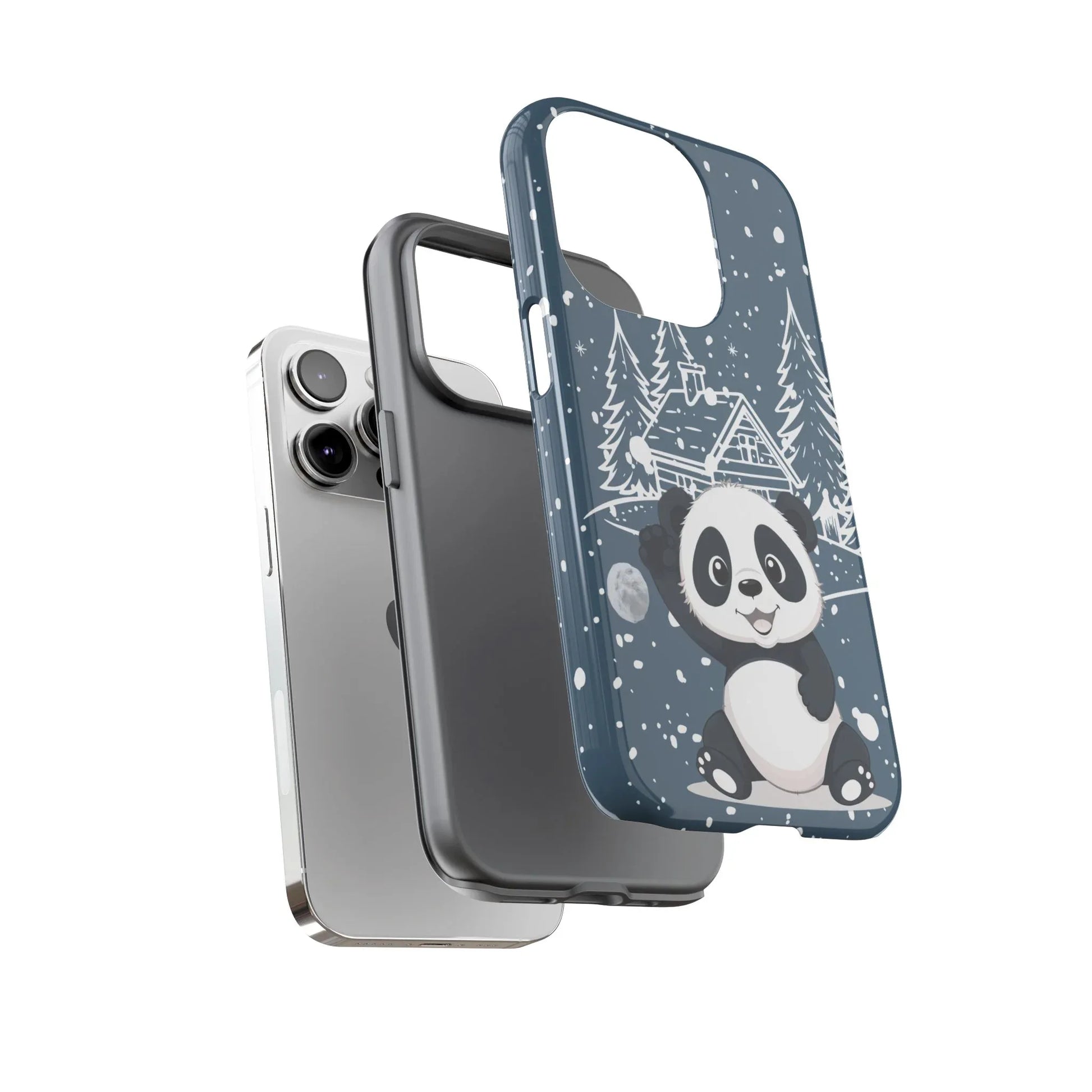 Cute Panda in a Winter Wonderland Phone Case for iPhone 8-17 - KARARMDESIGN