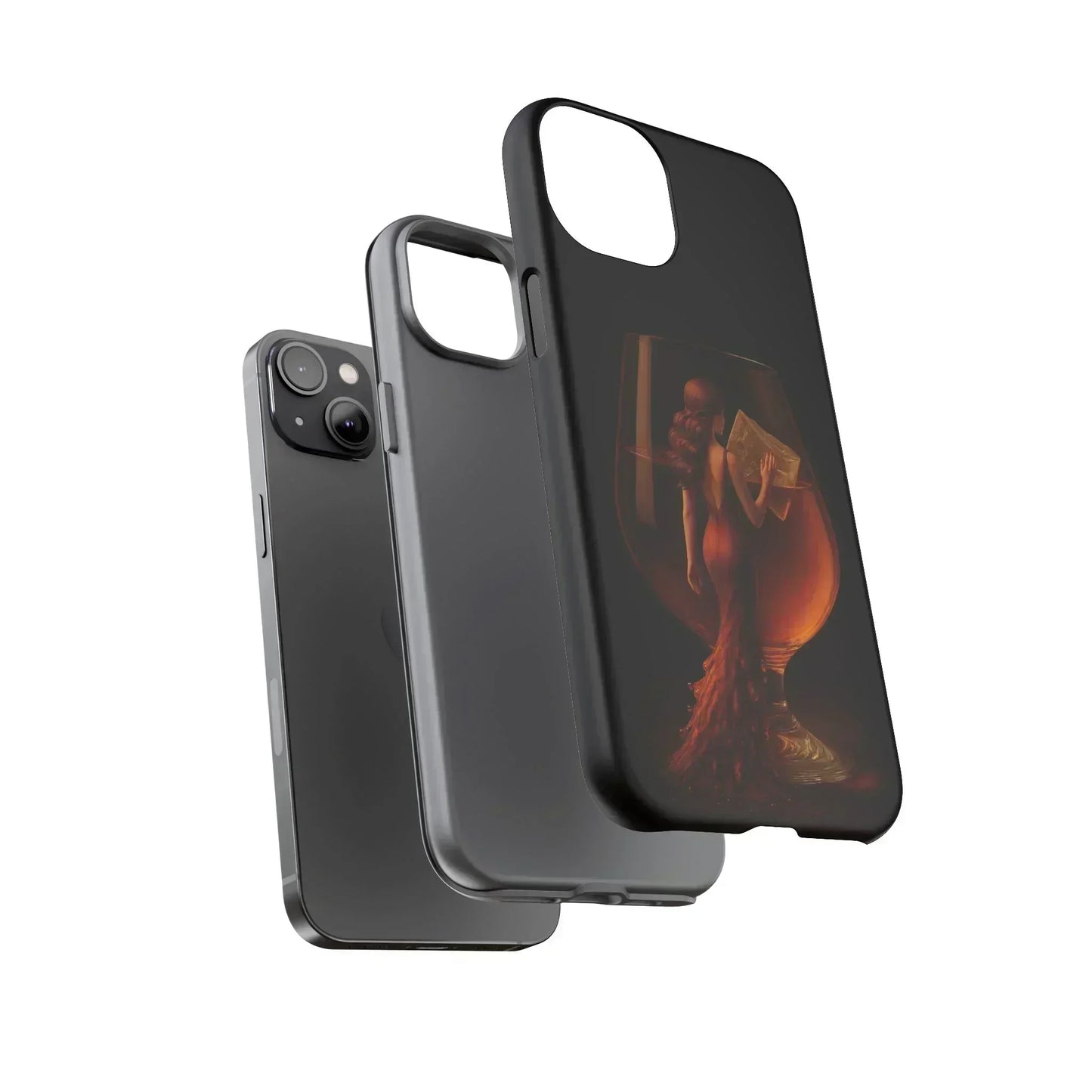 Elegant Midnight Lady Phone Case for iPhone 8-16 and Google Pixel up to 9 Models - KarArmDesign