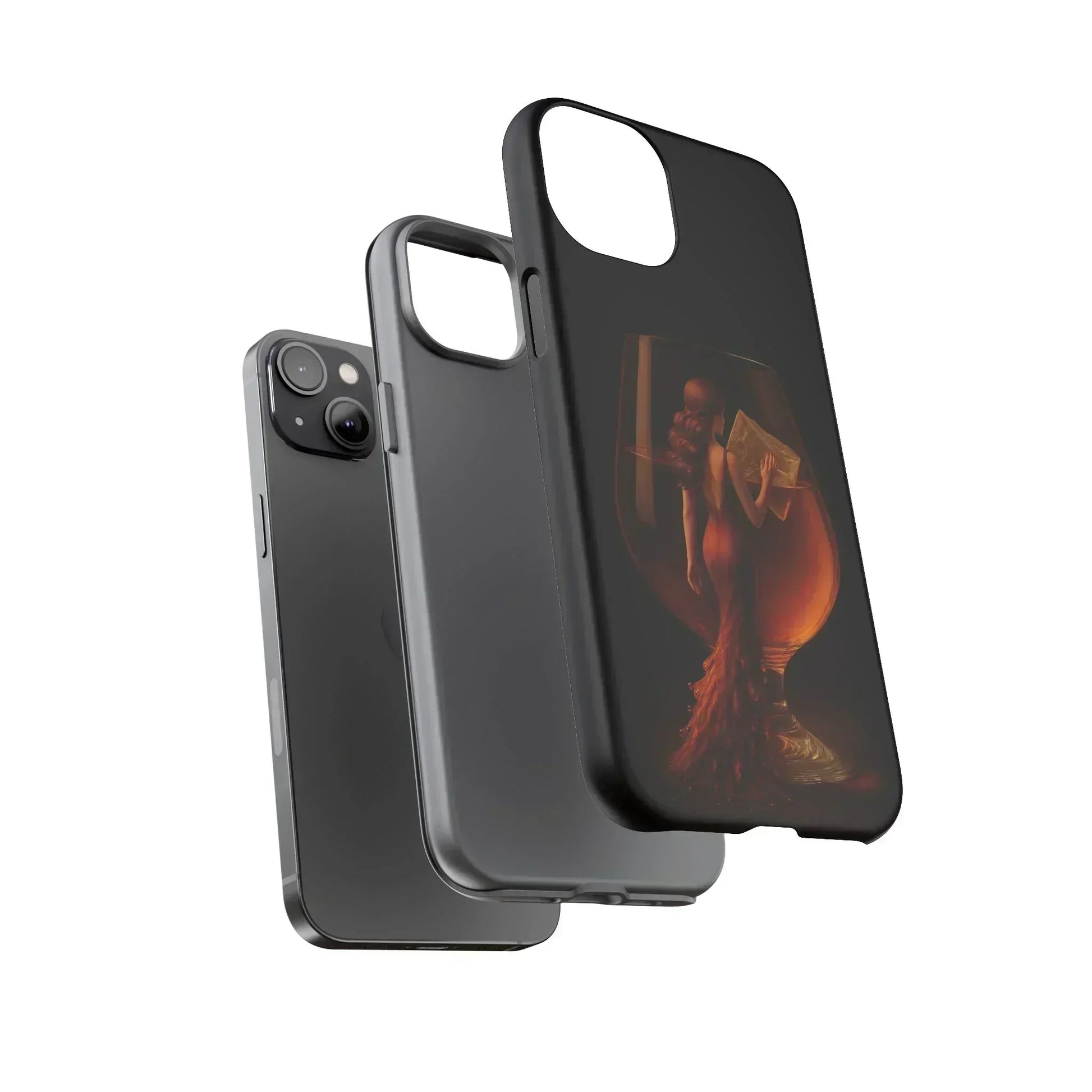 Elegant Midnight Lady Phone Case for iPhone 8-16 and Google Pixel up to 9 Models - KarArmDesign