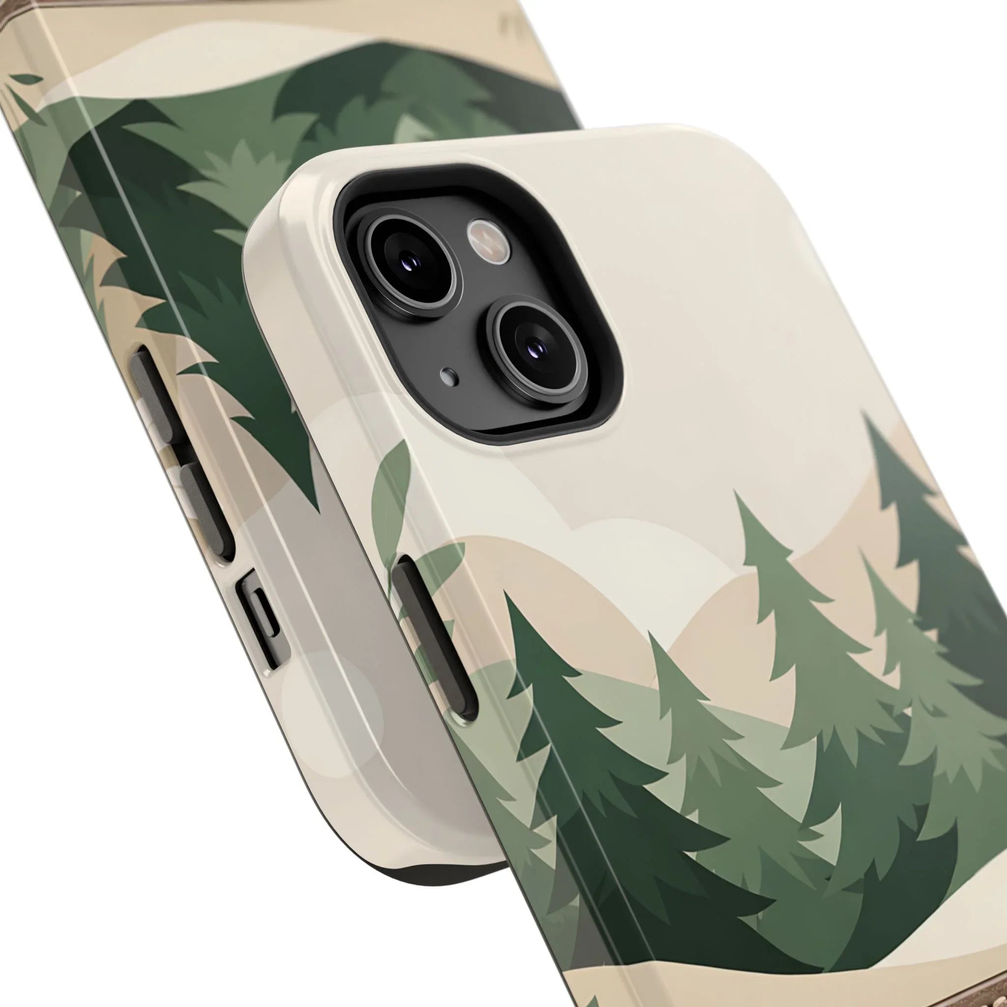 Forest Leather Phone Case for iPhone 11-17 and Galaxy S21-S25 - KARARMDESIGN