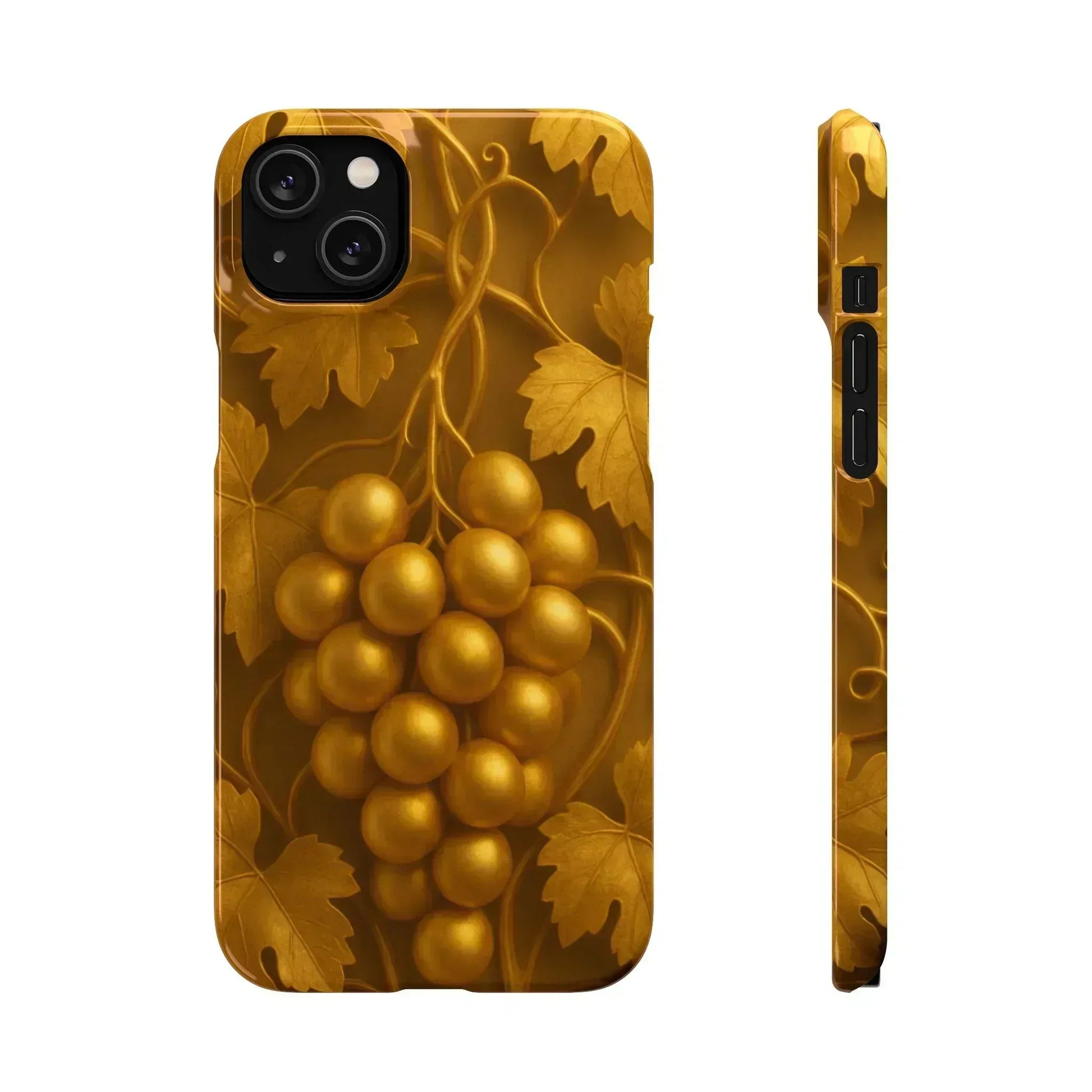 Golden Grapes Phone Case for iPhone 8–16 - KARARMDESIGN