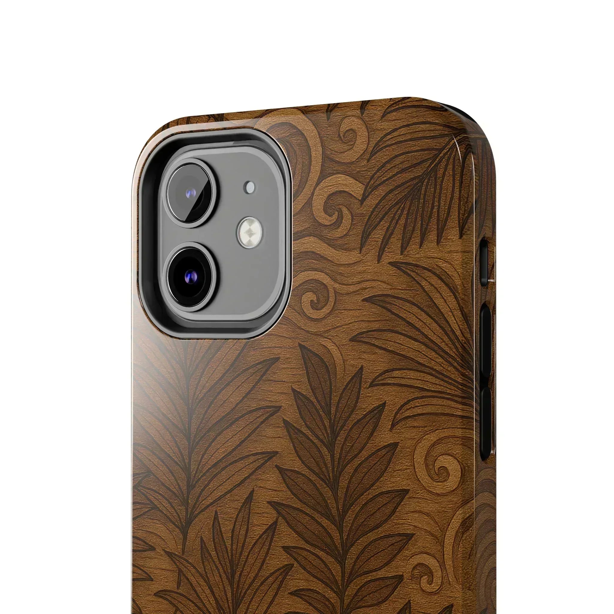 Wood Leaf Armor Phone Case for iPhone and Galaxy - KARARMDESIGN