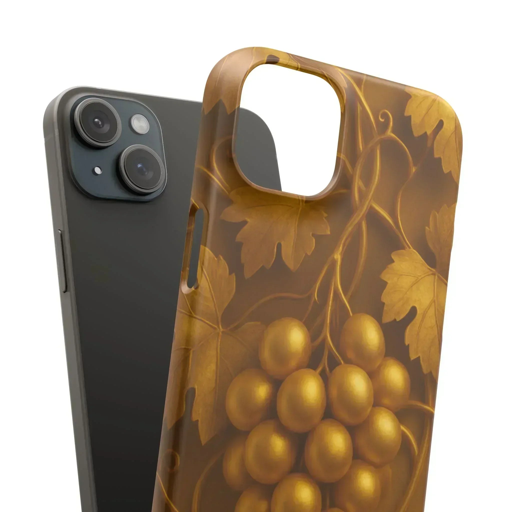 Golden Grapes Phone Case for iPhone 8–16 - KARARMDESIGN