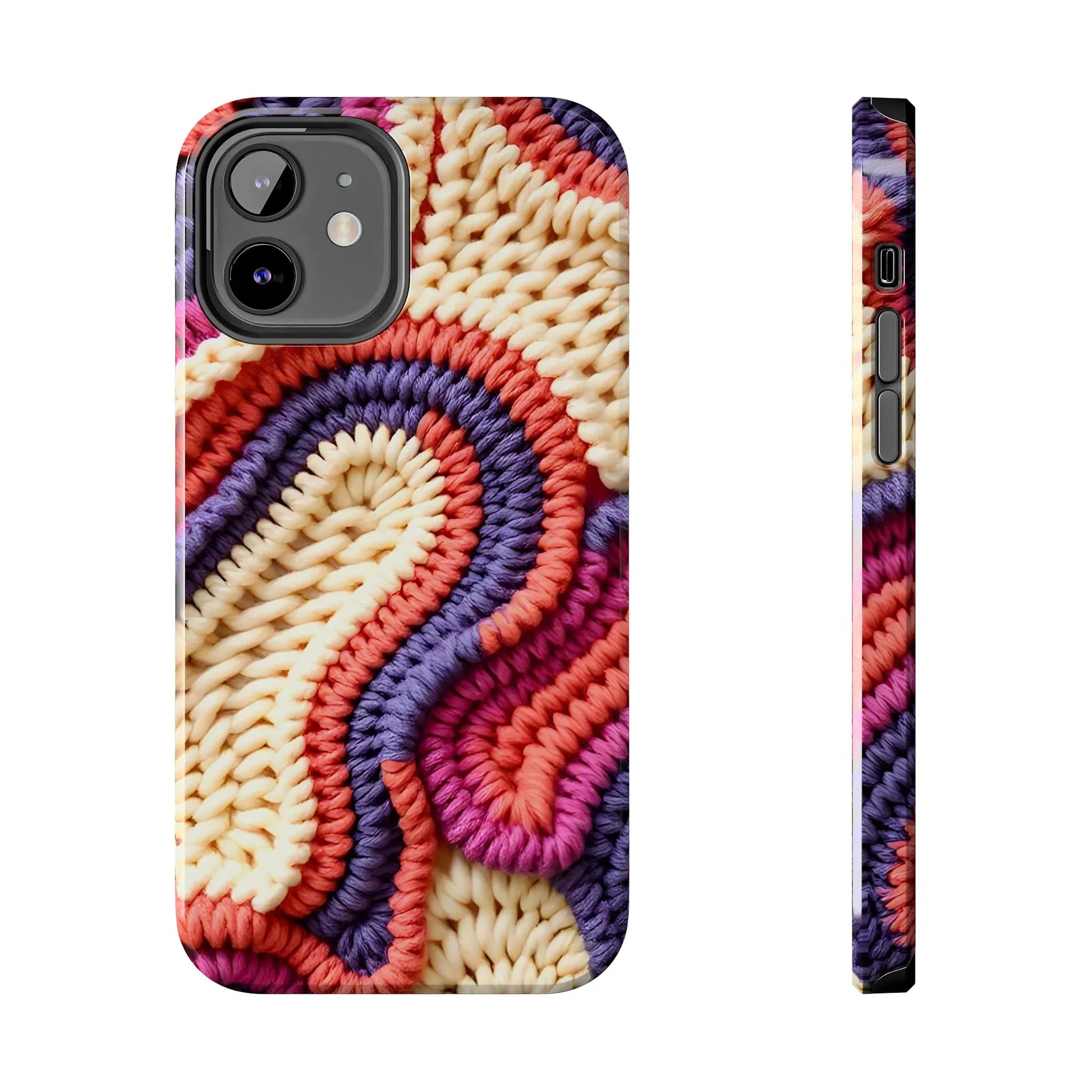 Handwoven Textile Art Phone Case for iPhone 11-17 and Galaxy S21-S25 - KARARMDESIGN