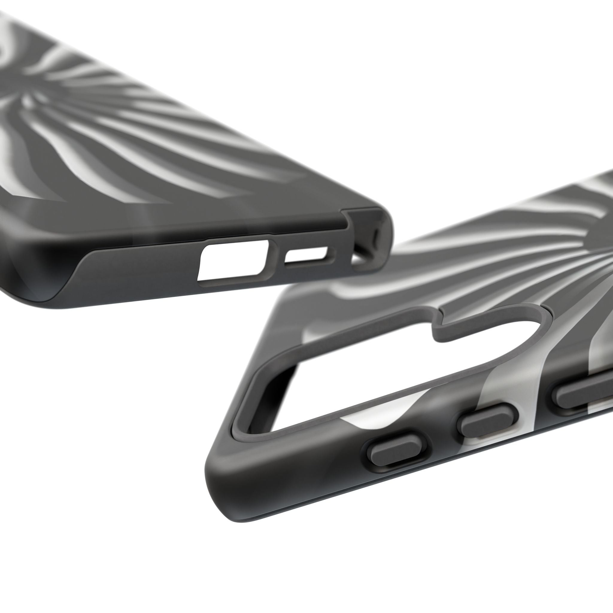 Hypnotic Black and White Spiral Phone Case – Optical Illusion Design for iPhone & Galaxy