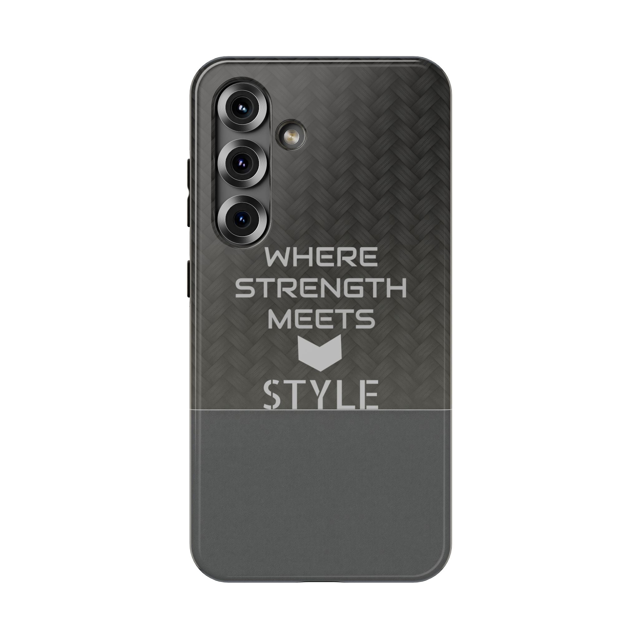 Gray Carbon Phone Case for iPhone 12-16 and Galaxy S21-S22