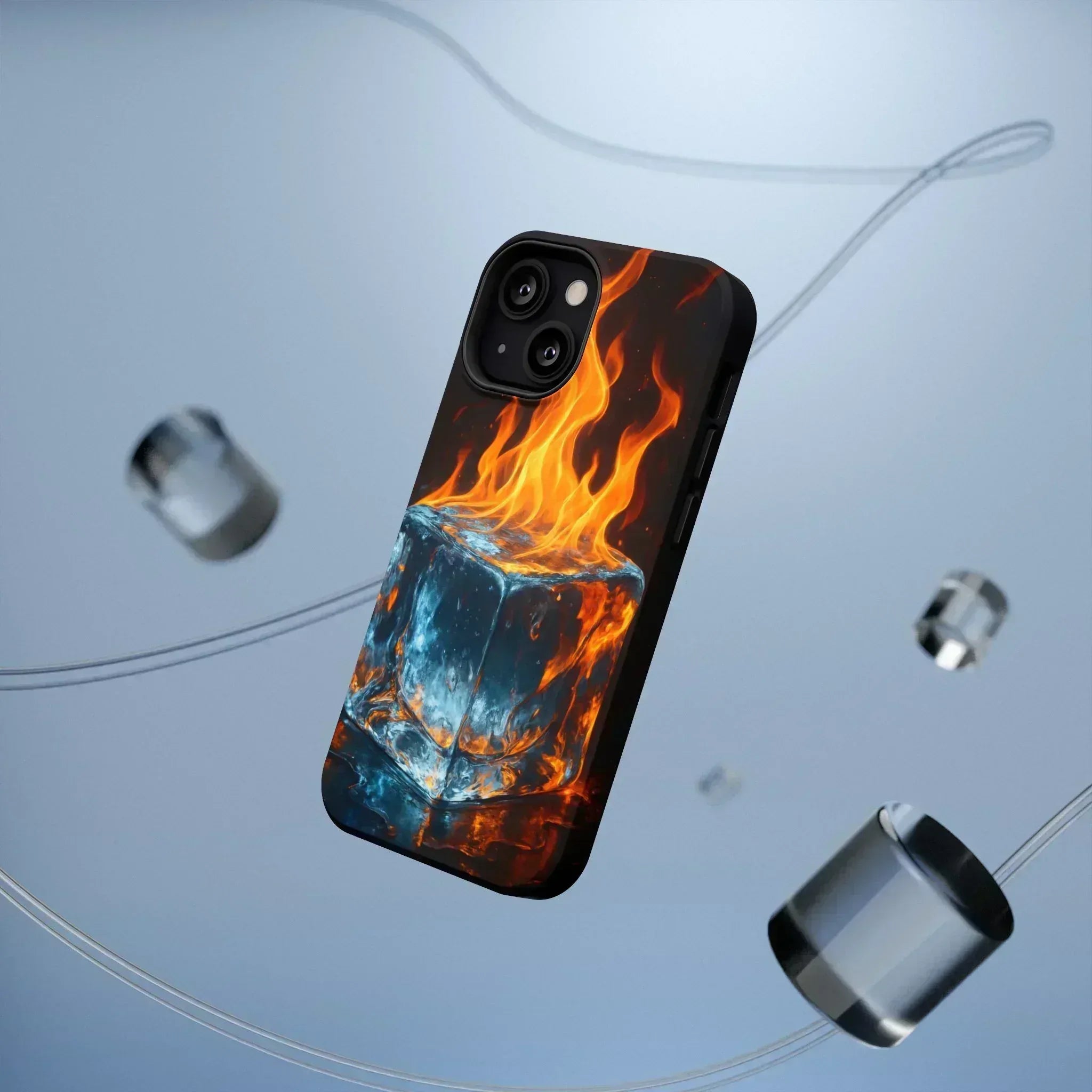 Flame Ice Phone Case for iPhone 12-16 and Galaxy S21-S22 - KARARMDESIGN