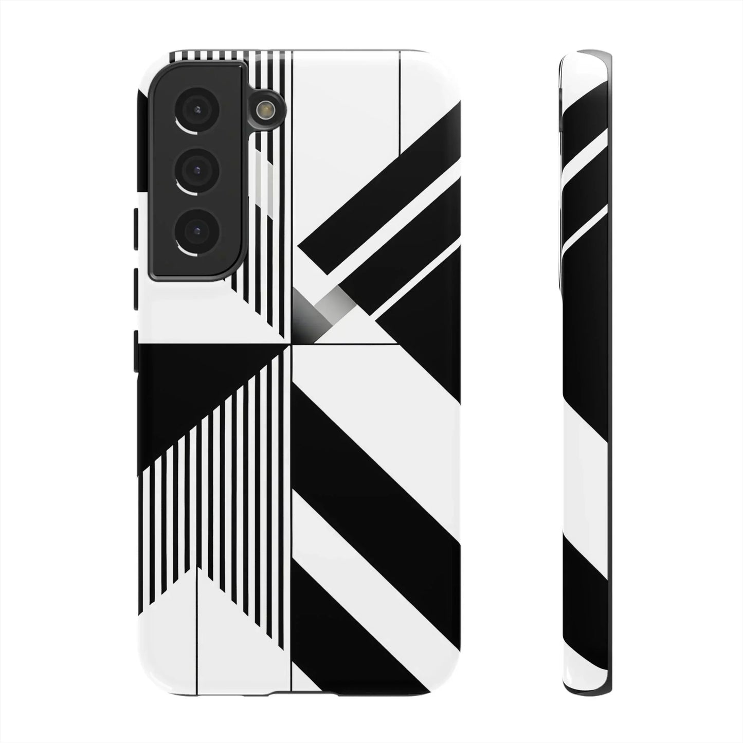 Monochrome Tough Phone Case for iPhone 11-16 and Samsung Galaxy S10–S25 Models - KarArmDesign