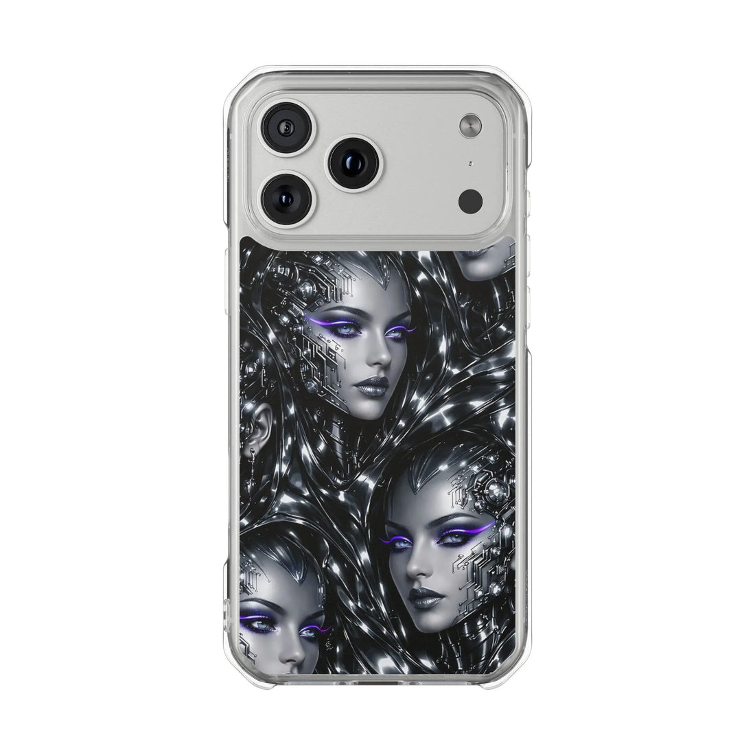 Cyber Chrome Women Phone Case for iPhone 14-17 - KARARMDESIGN