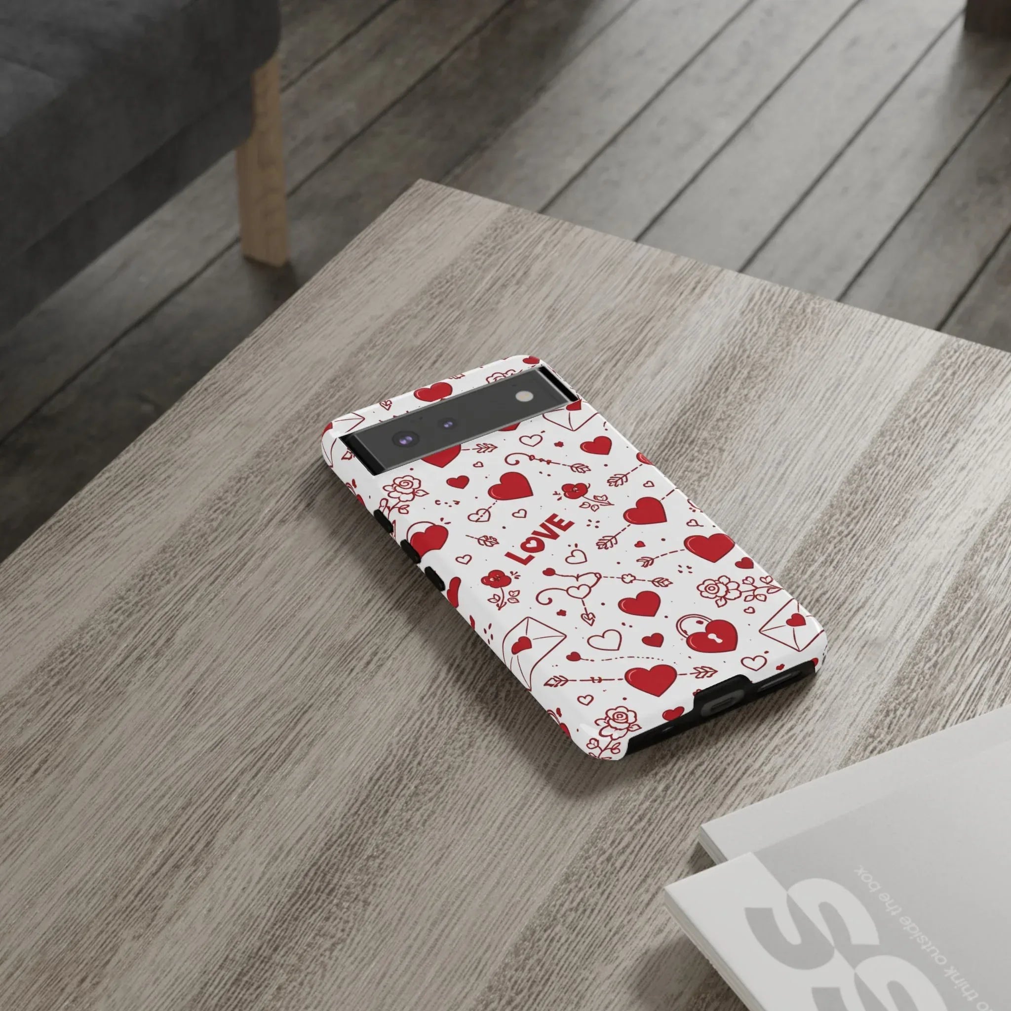 Love Doodles Valentine Phone Case for Google Pixel up to 9 - KARARMDESIGN