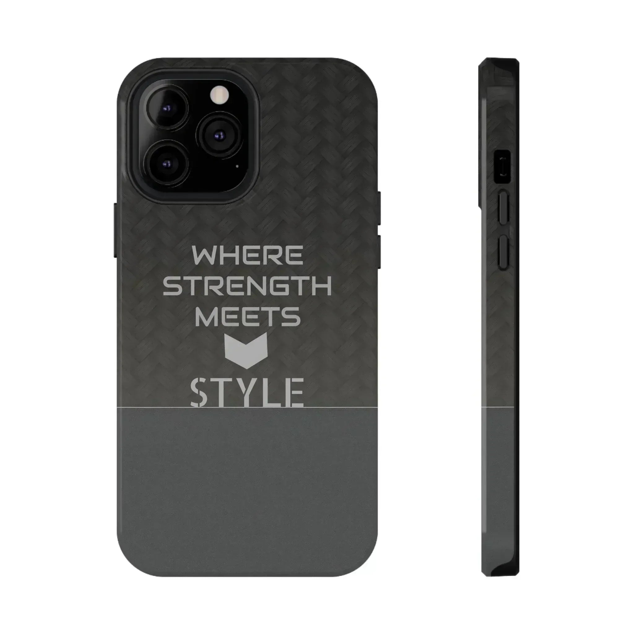 Gray Carbon Phone Case for iPhone 12-16 and Galaxy S21-S22 - KARARMDESIGN