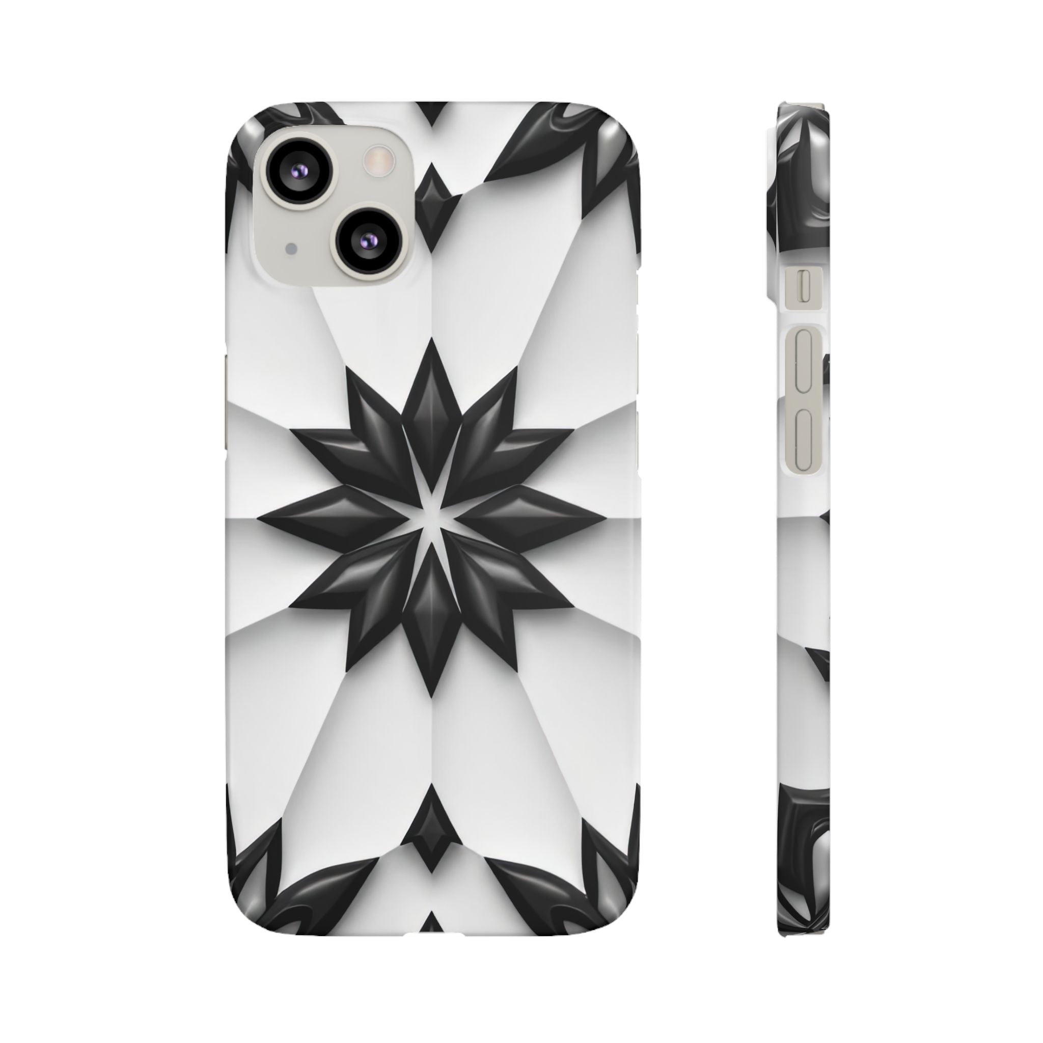 Black & White Geometric Snap Case for iPhone & Samsung Galaxy