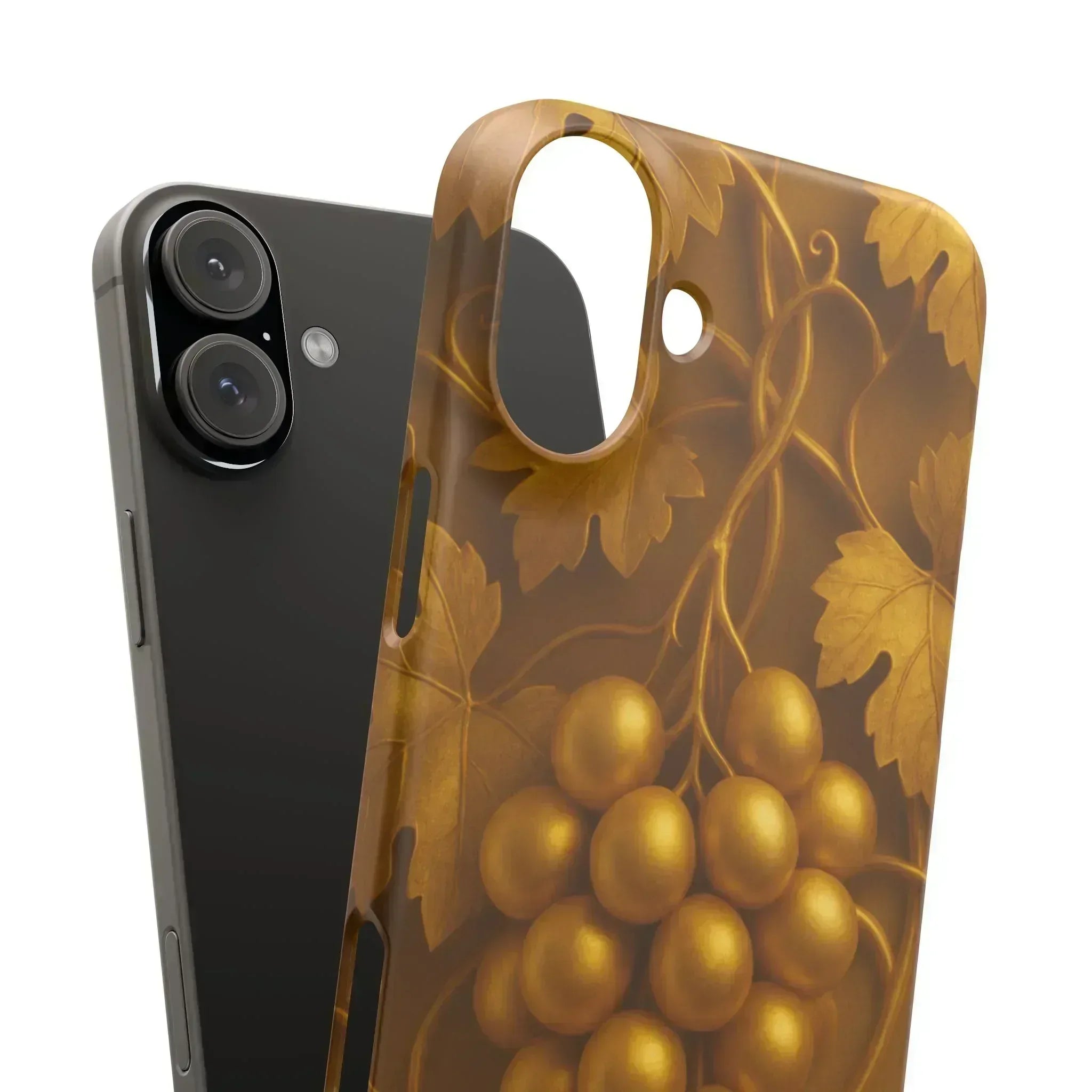 Golden Grapes Phone Case for iPhone 8–16 - KARARMDESIGN